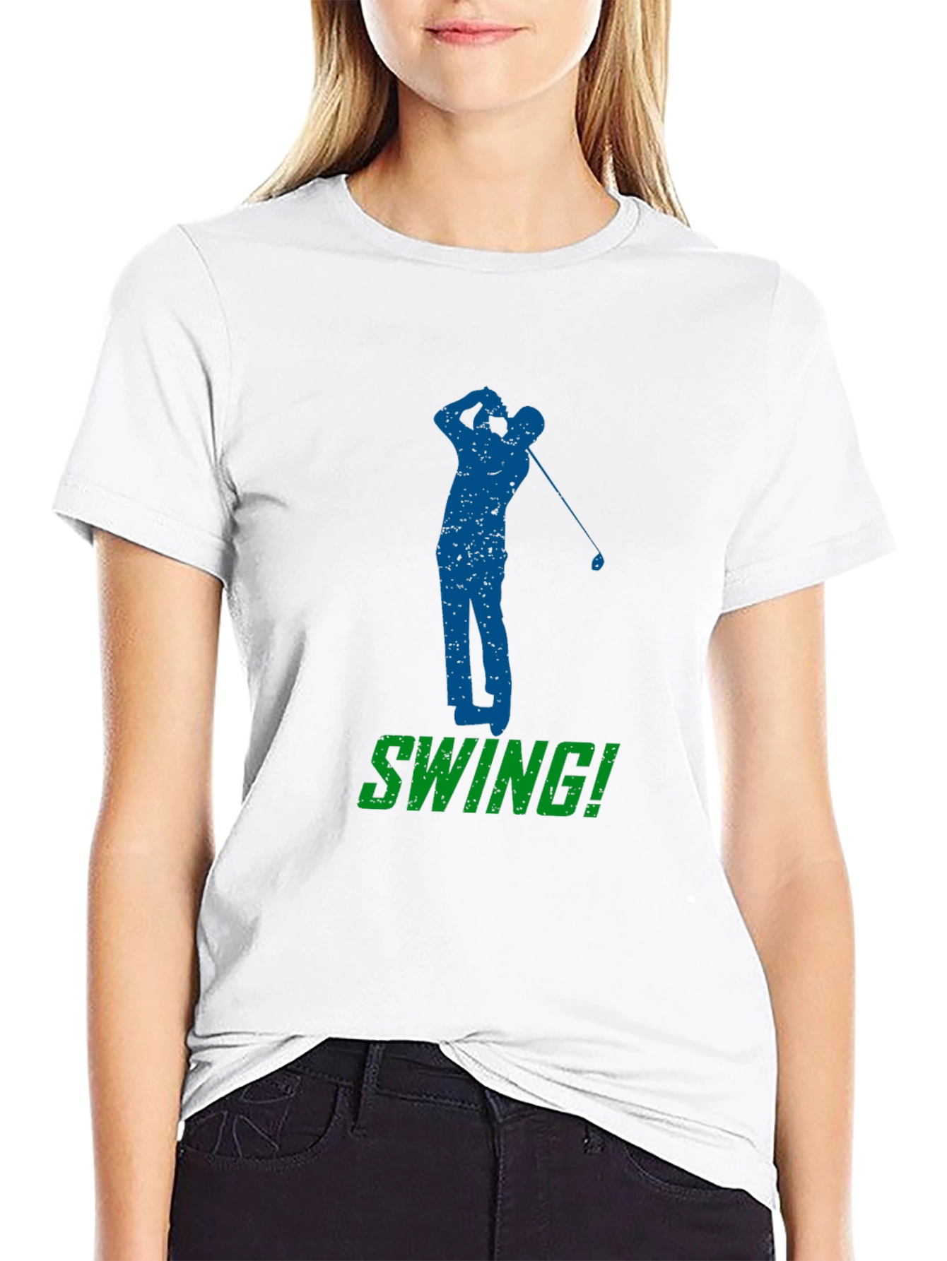 Golf Swing T-Shirt - Black Golfer Tee
