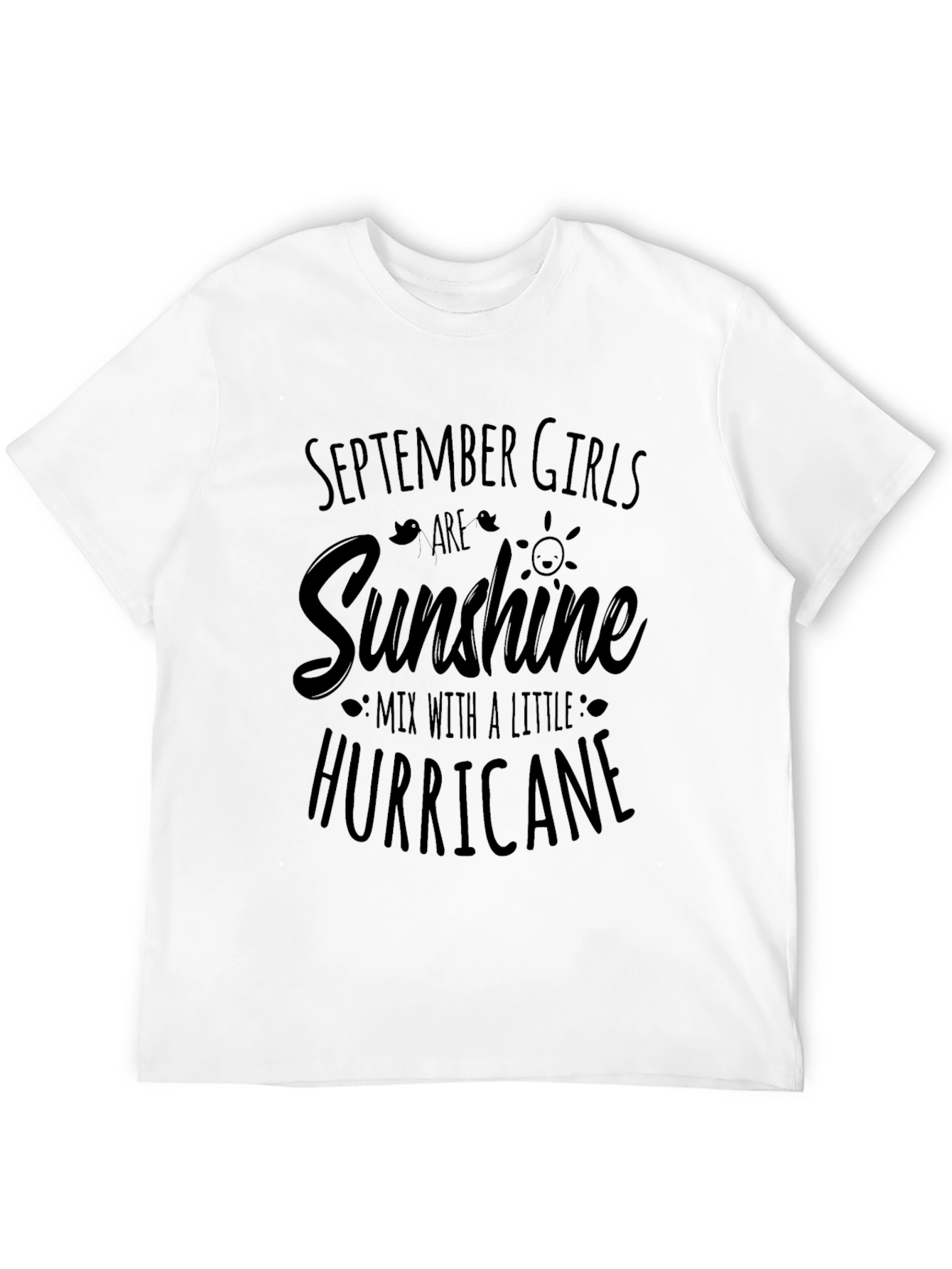 September Girl Sunshine Hurricane Black T-Shirt