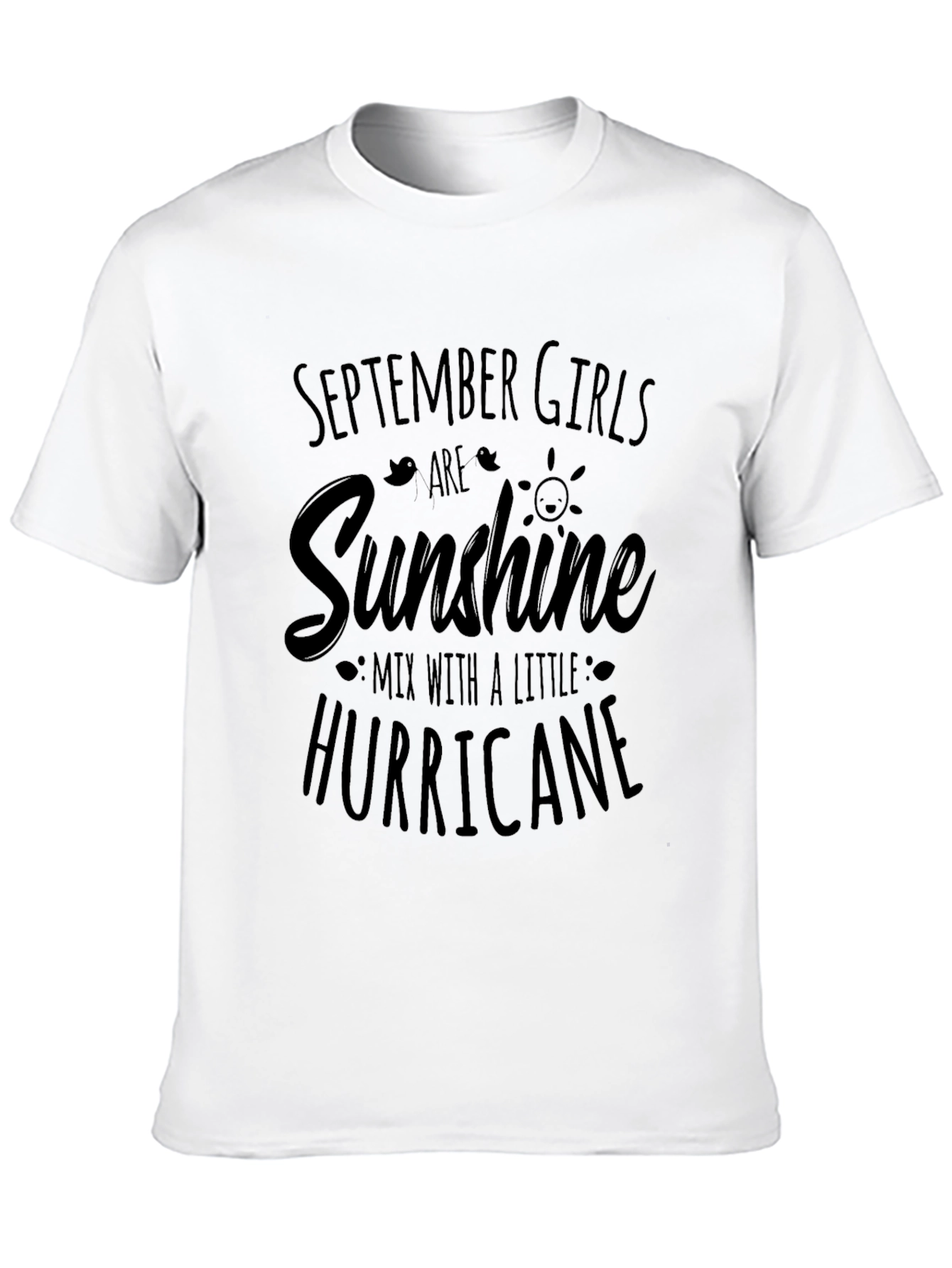 September Girl Sunshine Hurricane Black T-Shirt
