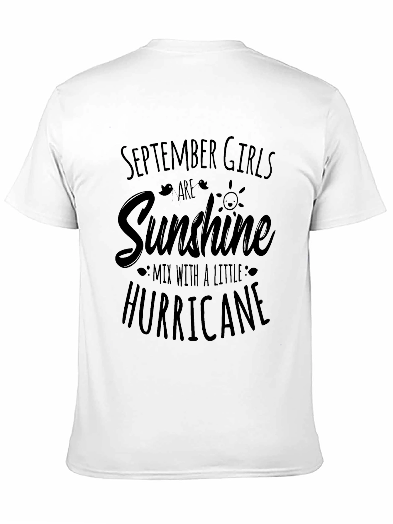 September Girl Sunshine Hurricane Black T-Shirt