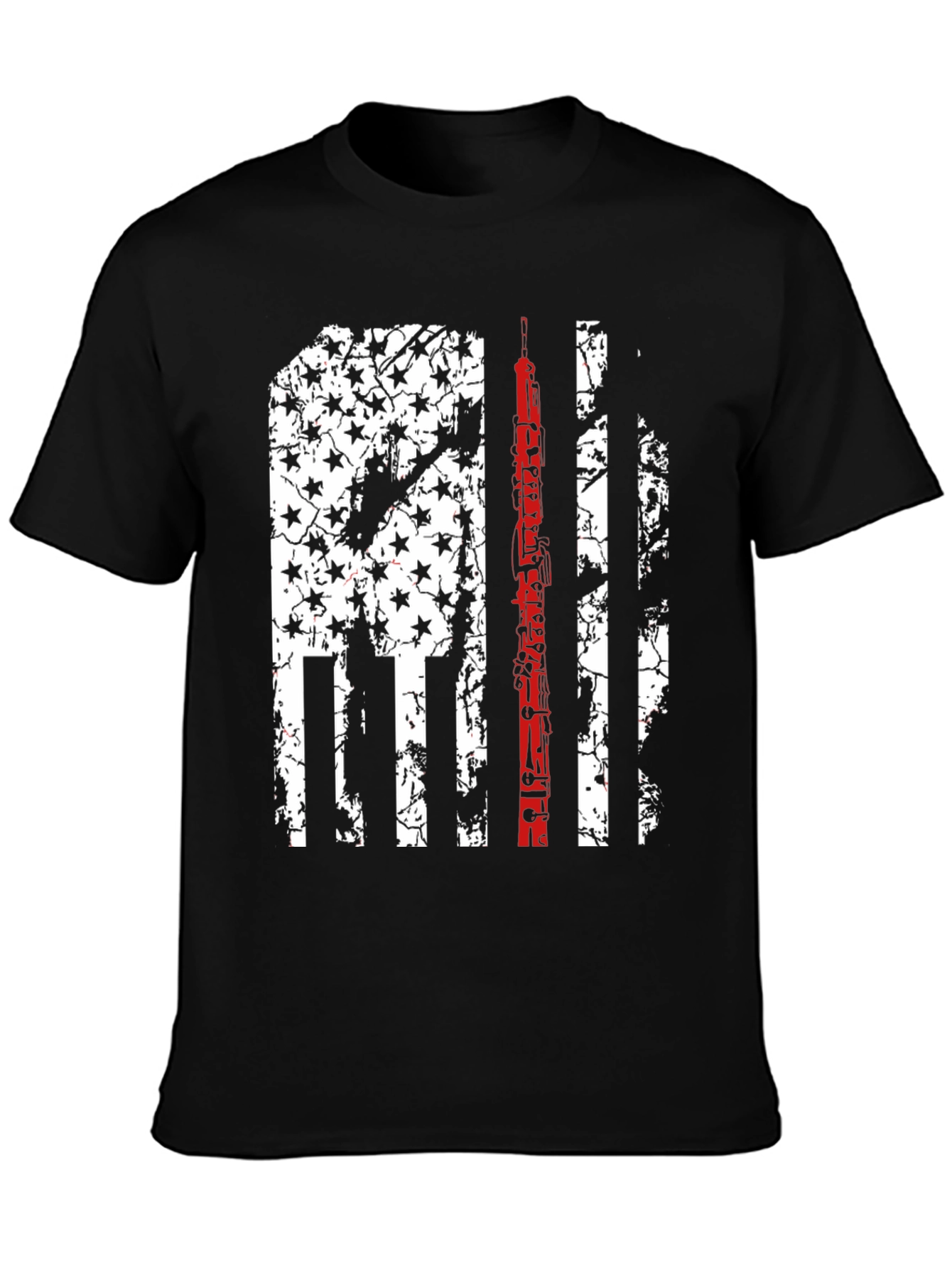 Oboe Flag Graphic Tee - Patriotic Musician T-Shirt