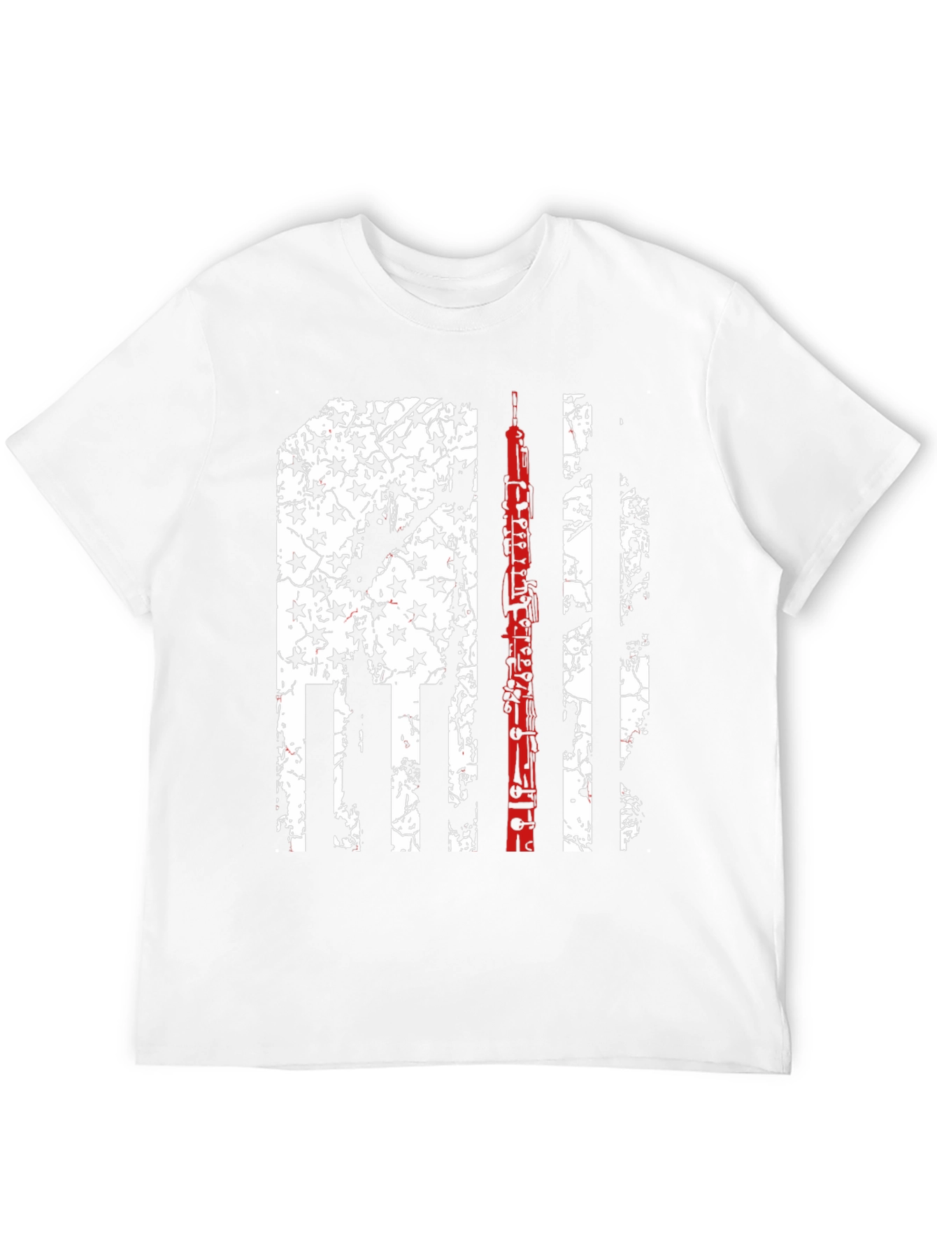 Oboe Flag Graphic Tee - Patriotic Musician T-Shirt