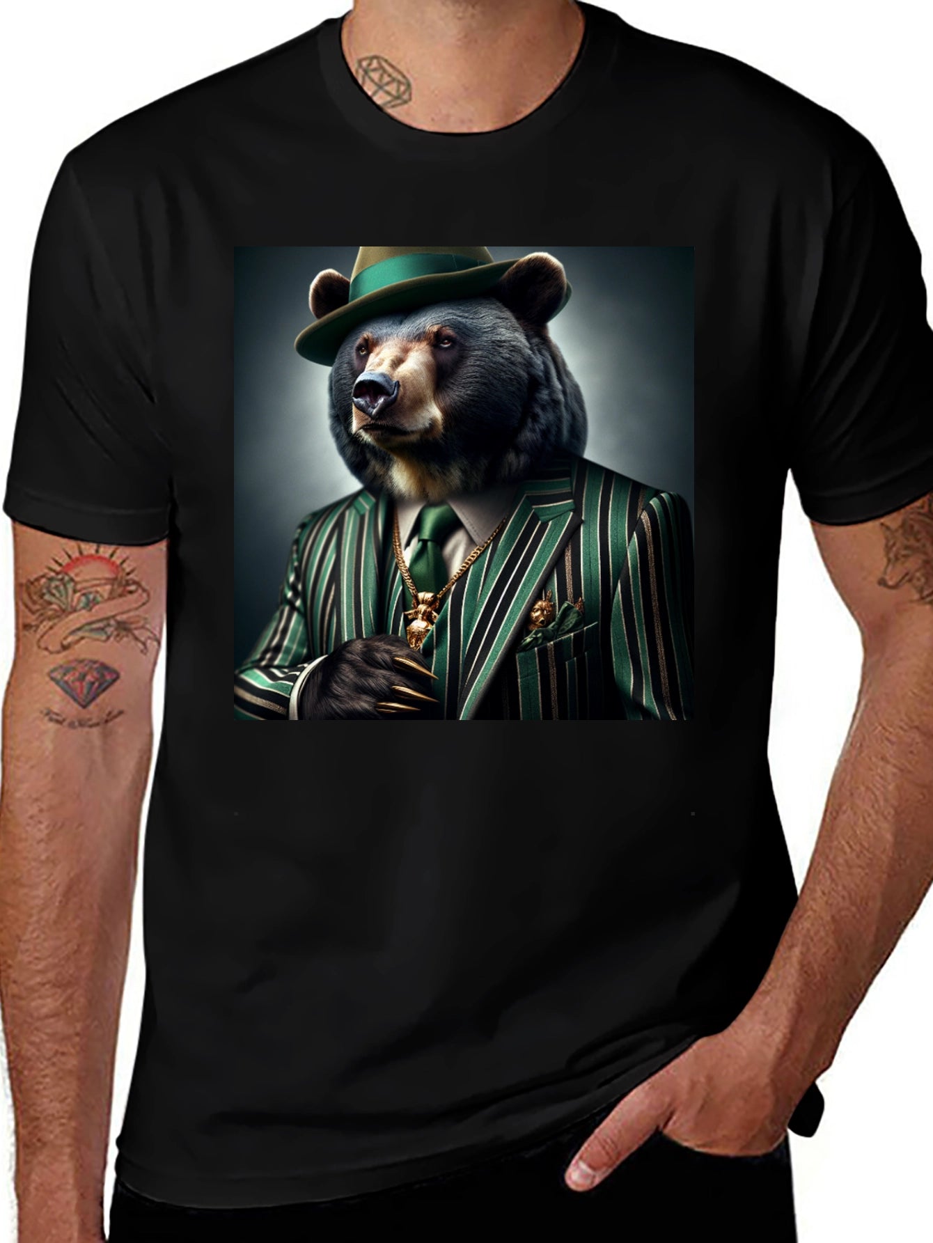 Gangster Bear T-Shirt: Sharp Dressed Animal Tee