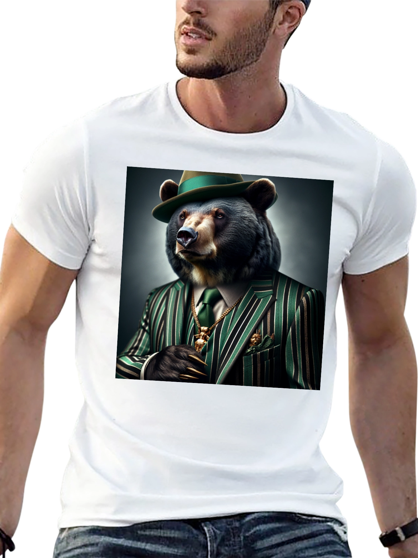 Gangster Bear T-Shirt: Sharp Dressed Animal Tee