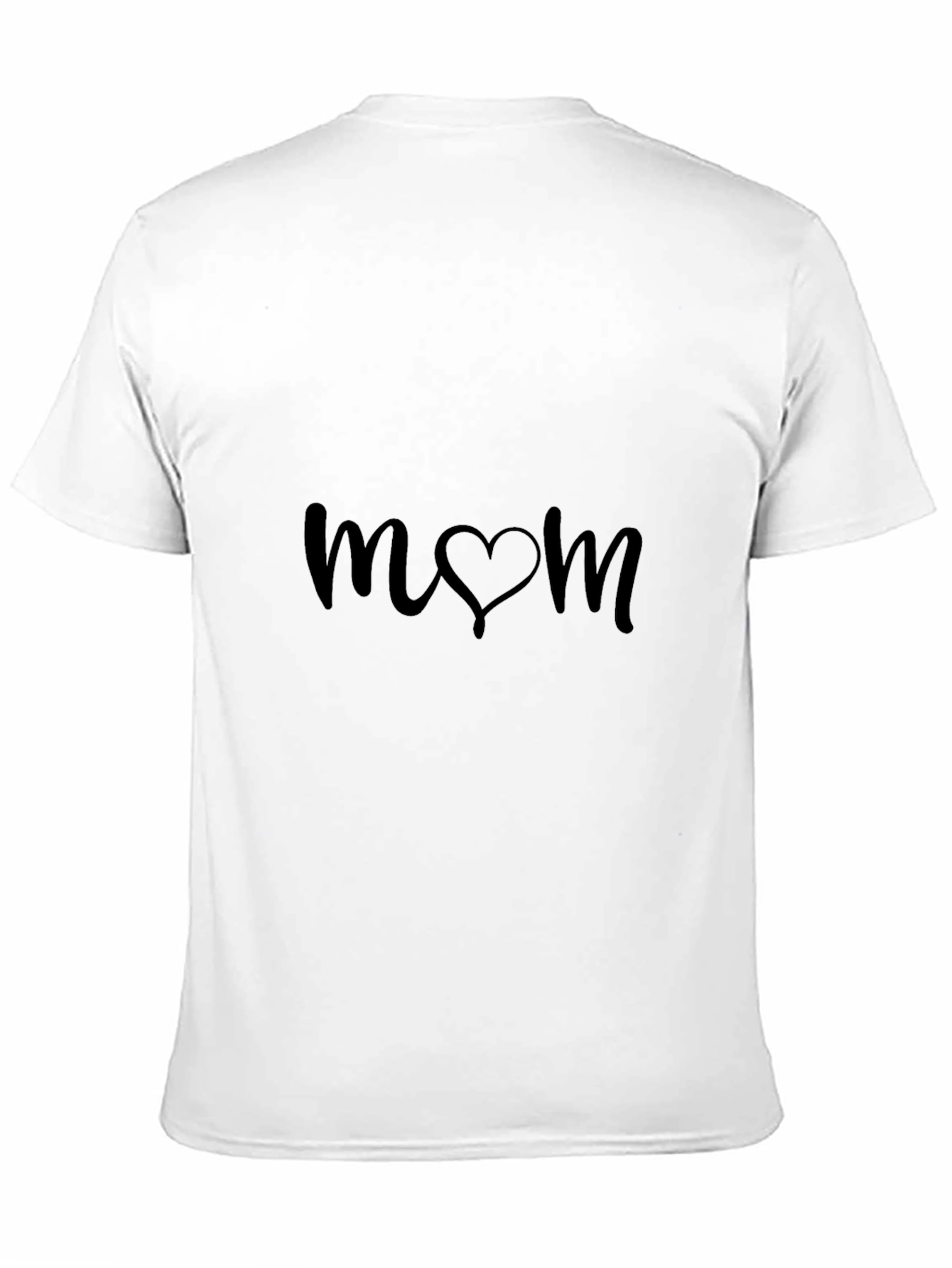 Mom Heart Graphic Black T-Shirt