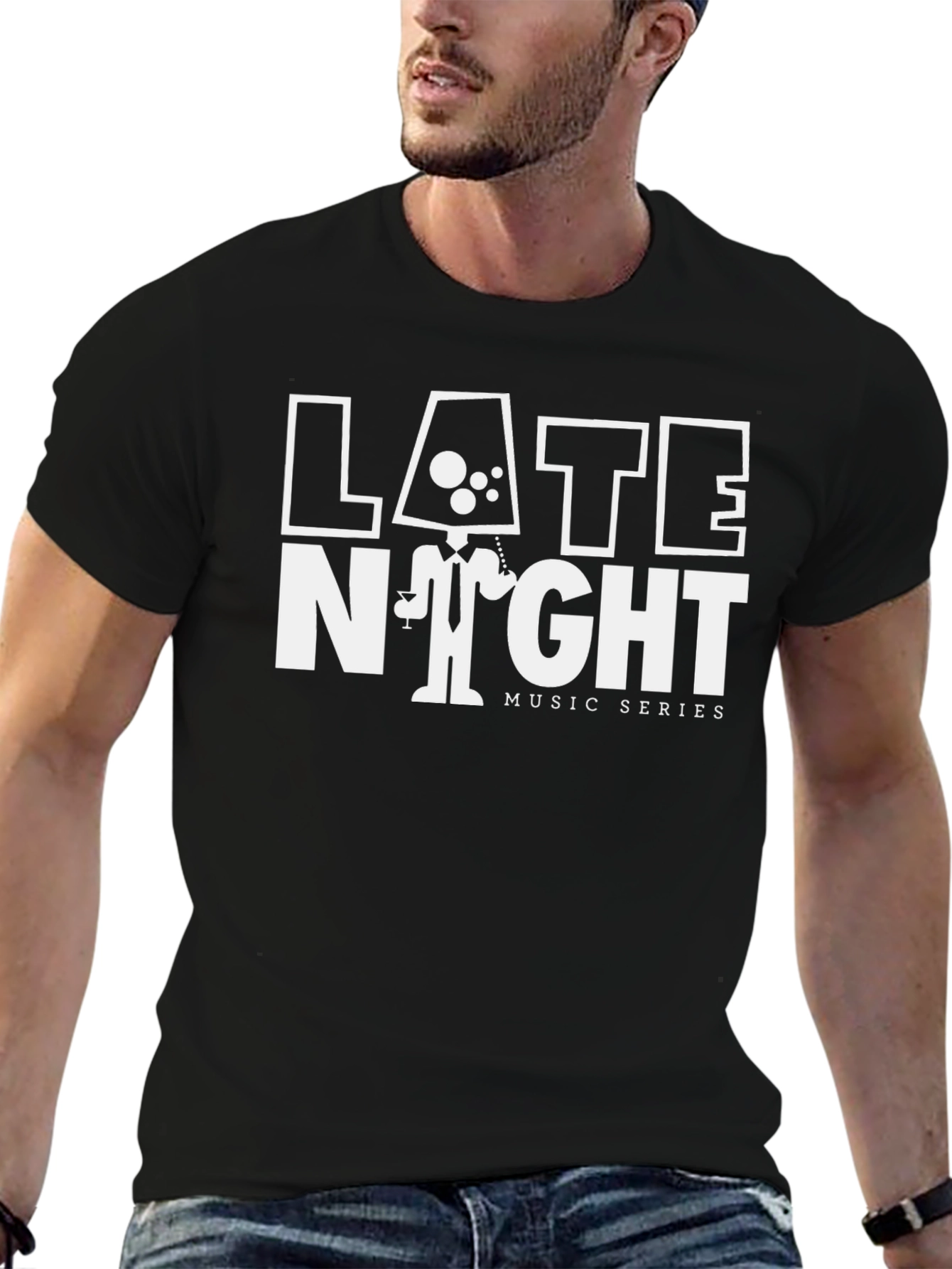 Late Night Music Series Black T-Shirt