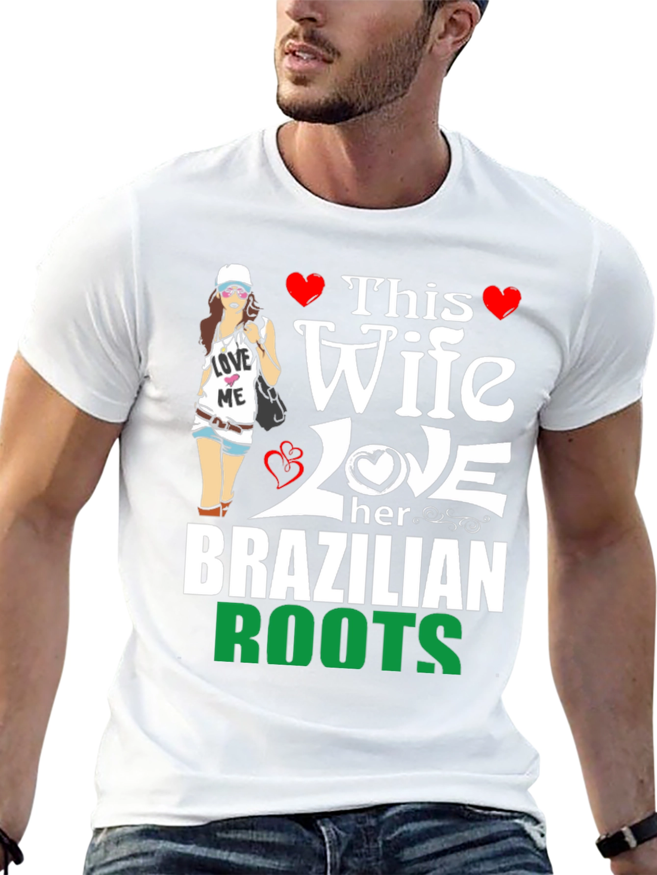 Wife Loves Brazilian Roots Graphic Tee