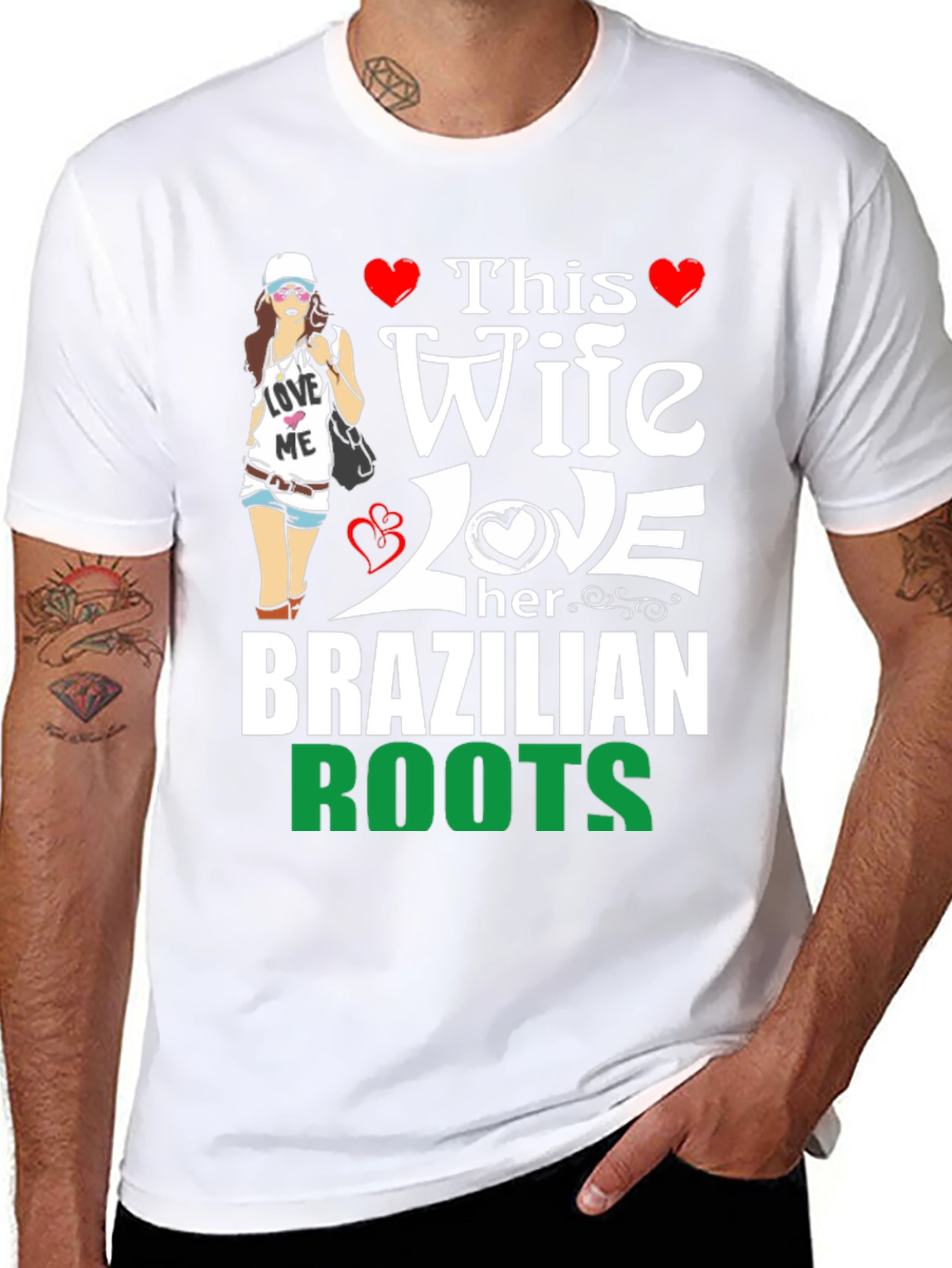 Wife Loves Brazilian Roots Graphic Tee