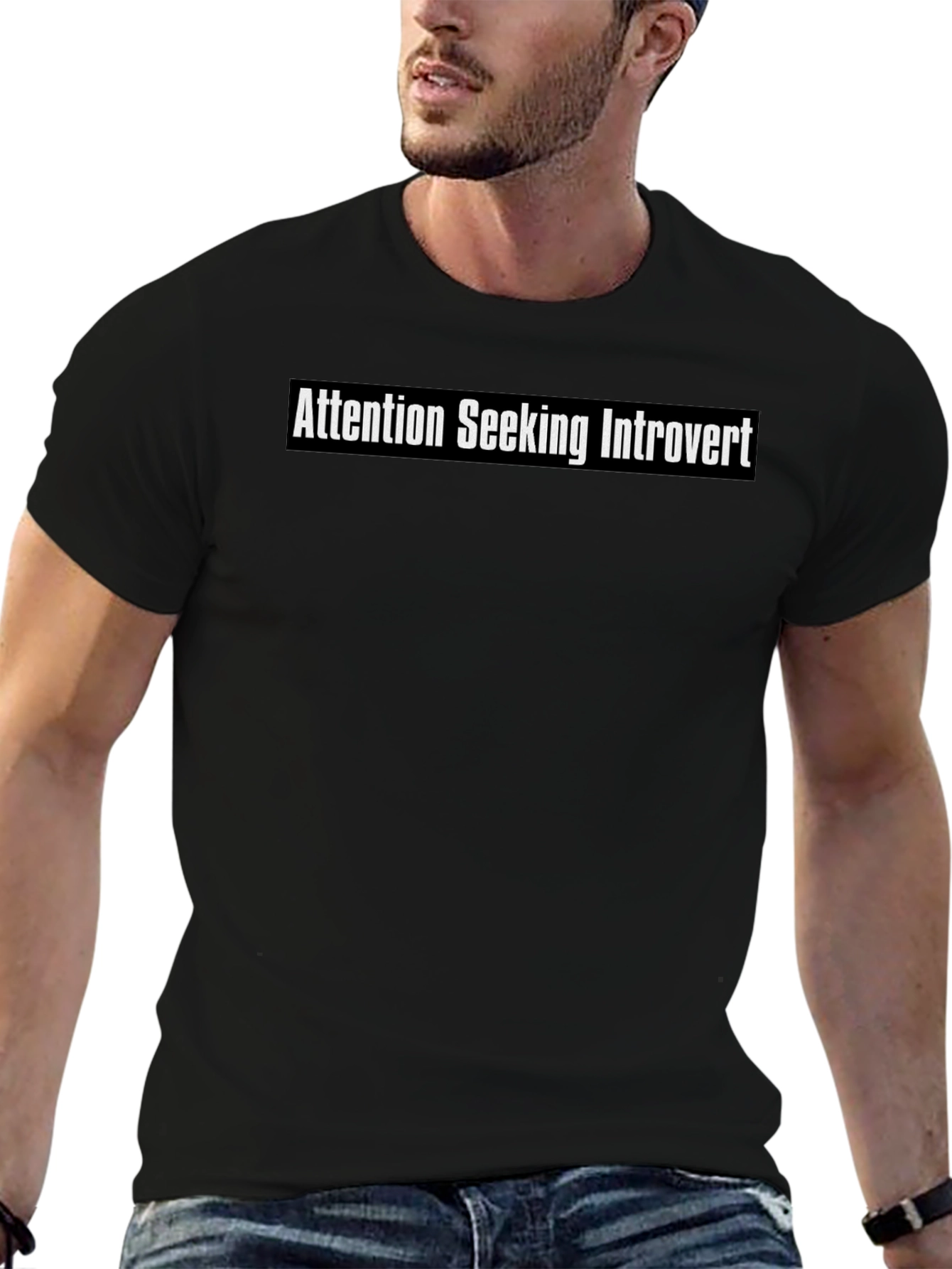 Attention Seeking Introvert Black T-Shirt
