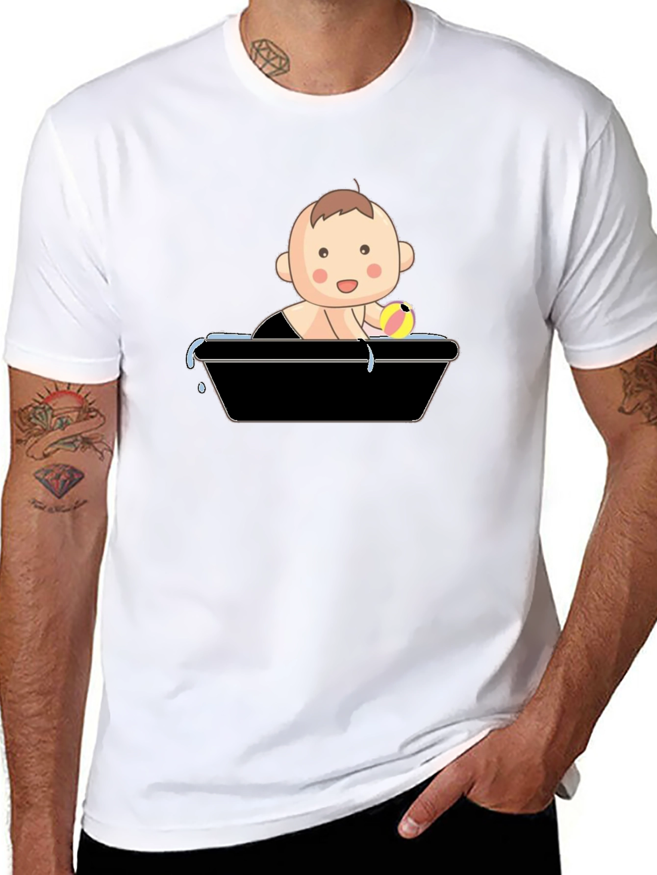 Baby in Tub Graphic T-Shirt