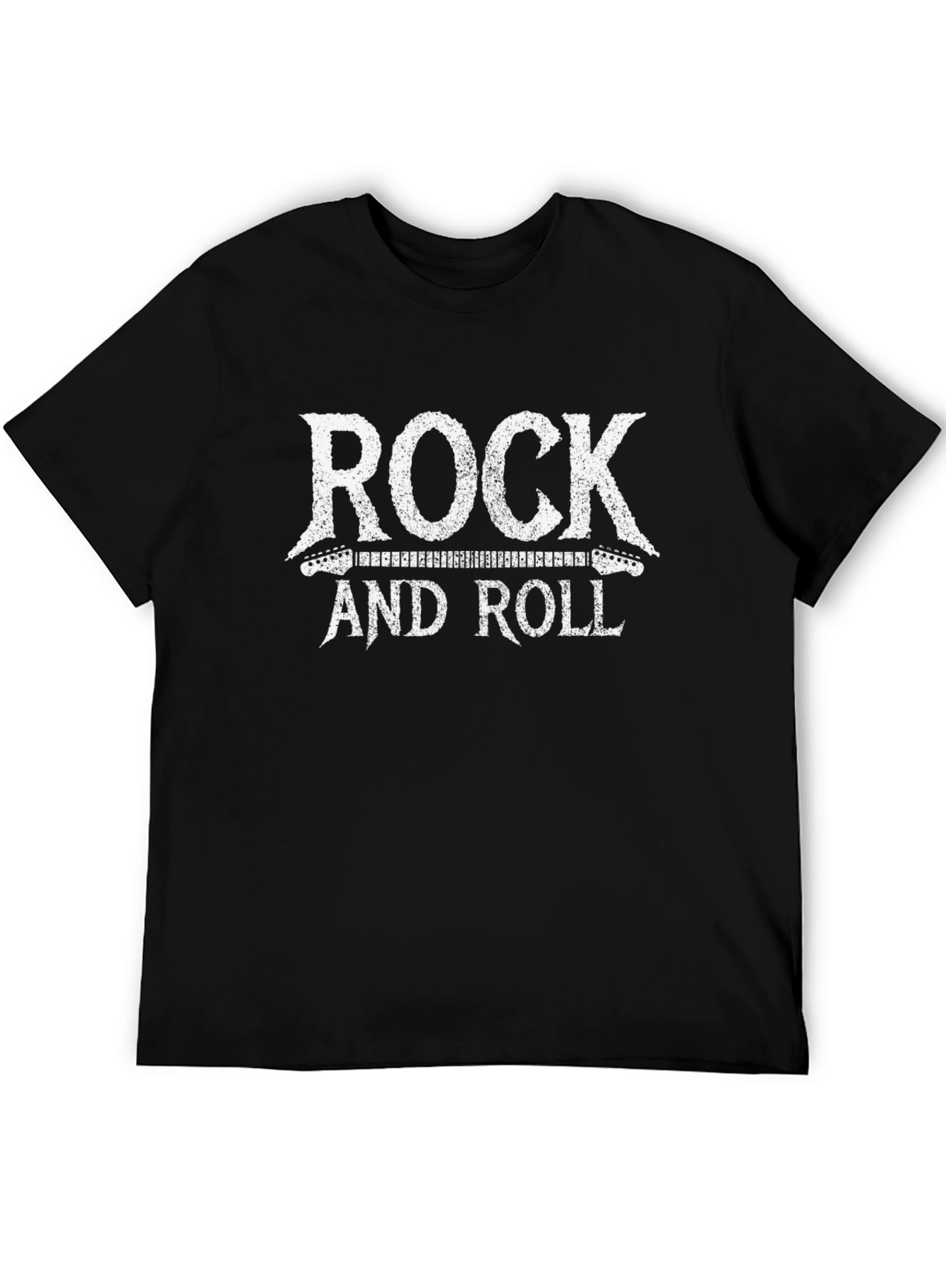 Rock and Roll Graphic Print Tee - Black