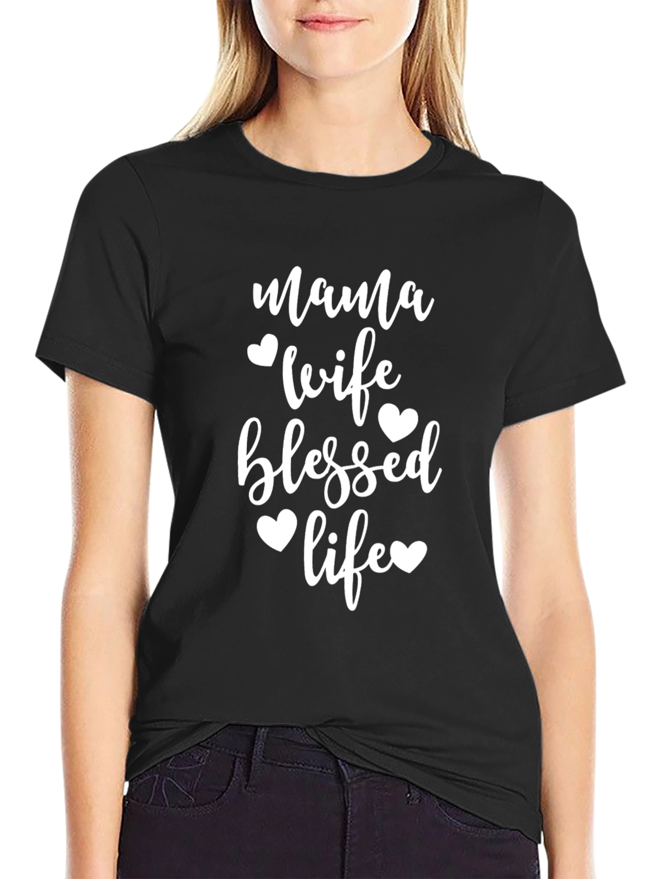 Mama Wife Blessed Life Graphic Tee