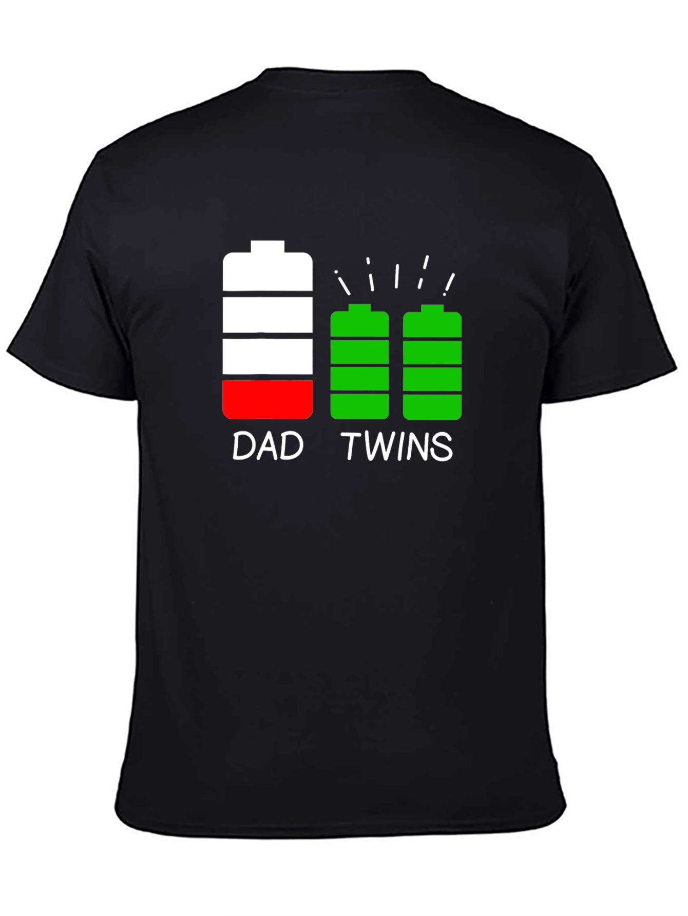 Dad Twins Battery T-Shirt