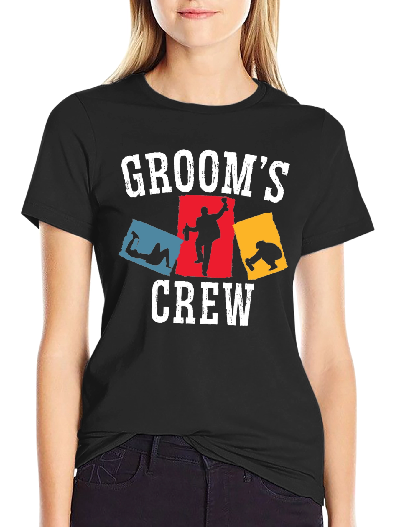 Grooms Crew T-Shirt Funny Bachelor Party Tee