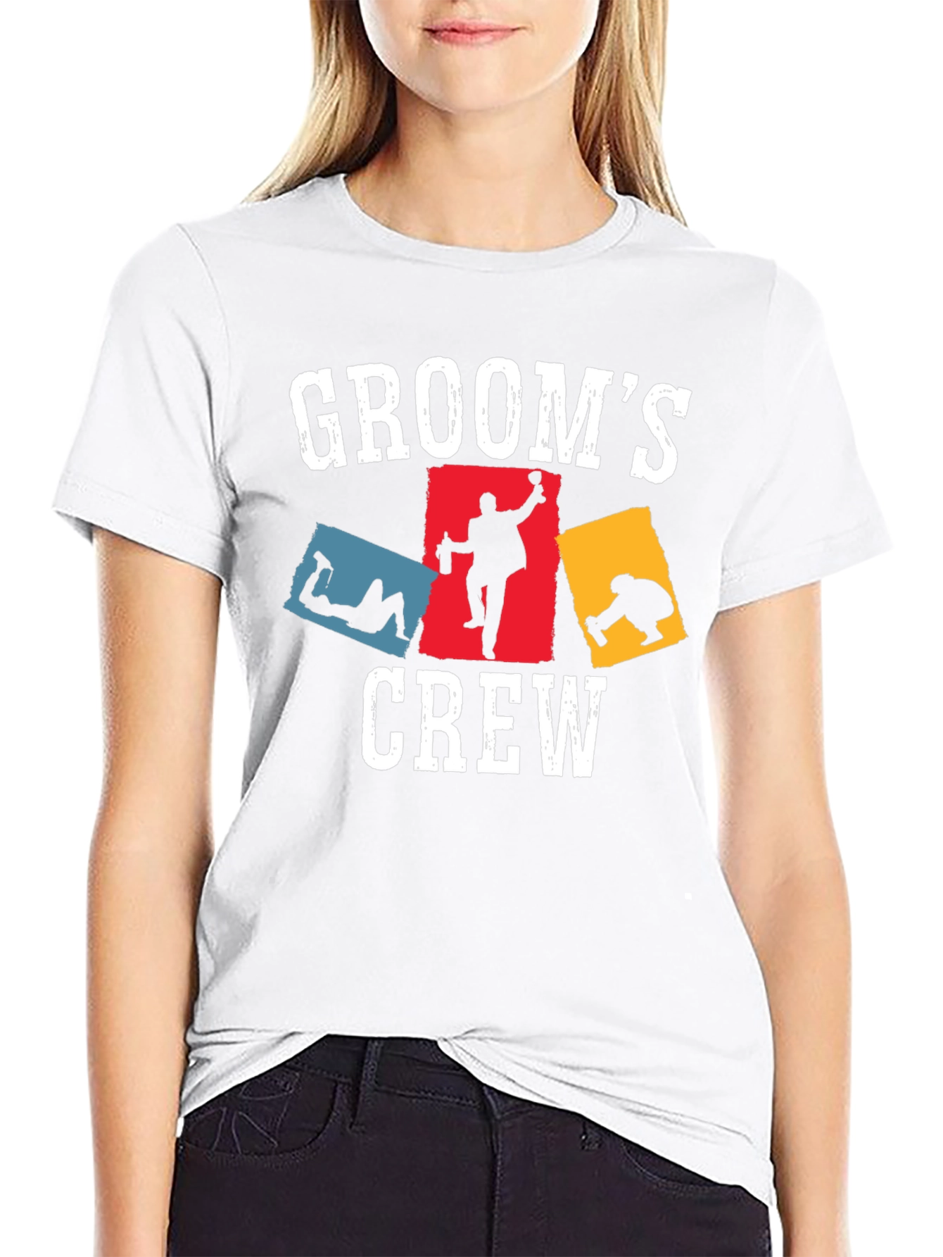 Grooms Crew T-Shirt Funny Bachelor Party Tee