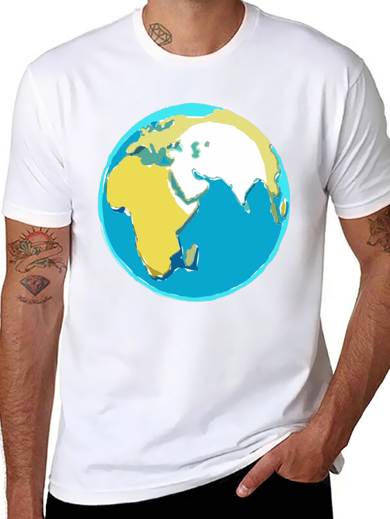 Earth Graphic Black T-Shirt