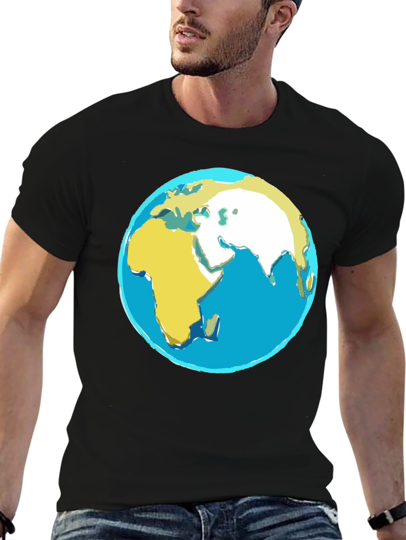 Earth Graphic Black T-Shirt
