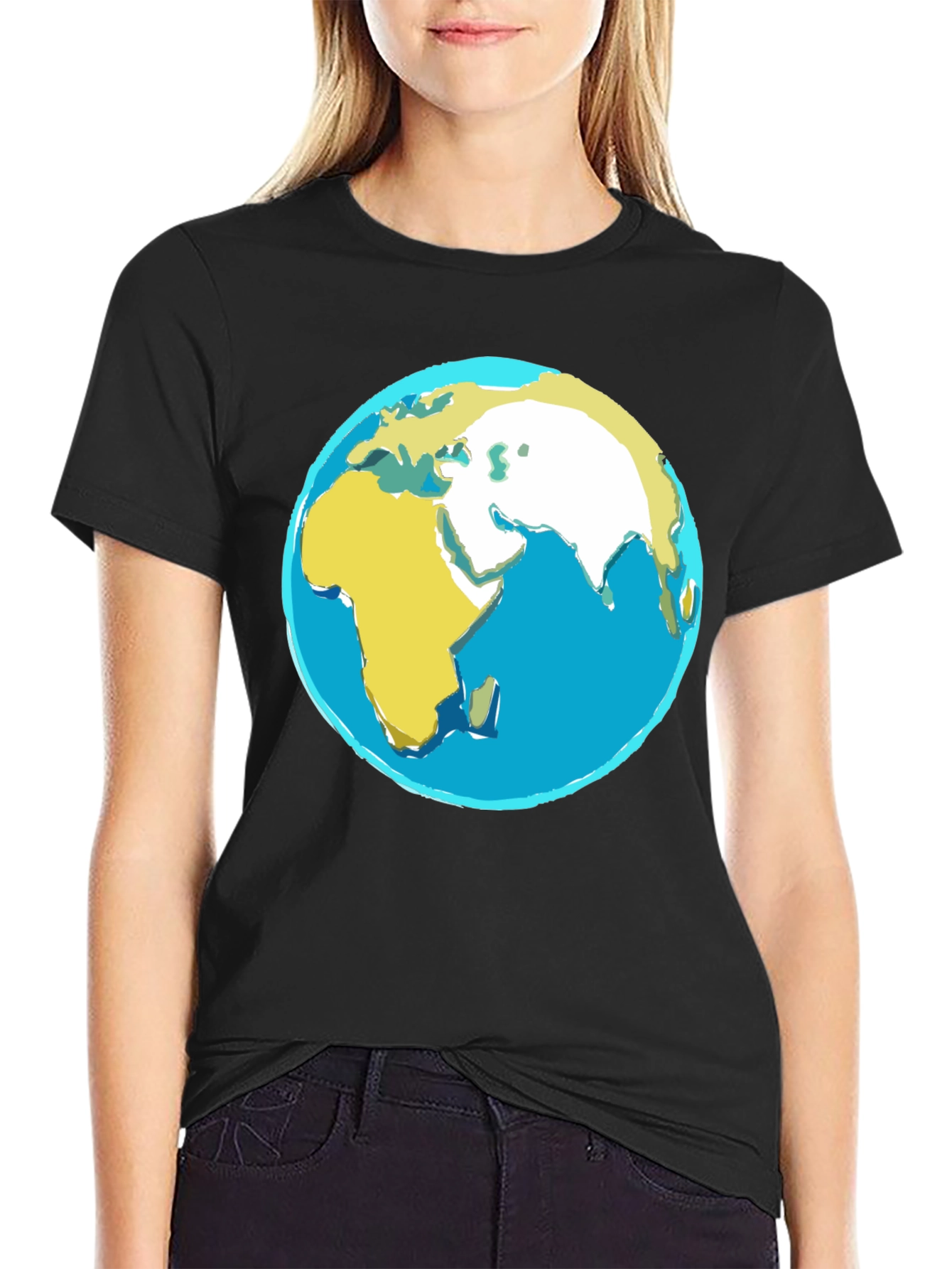 Earth Graphic Black T-Shirt