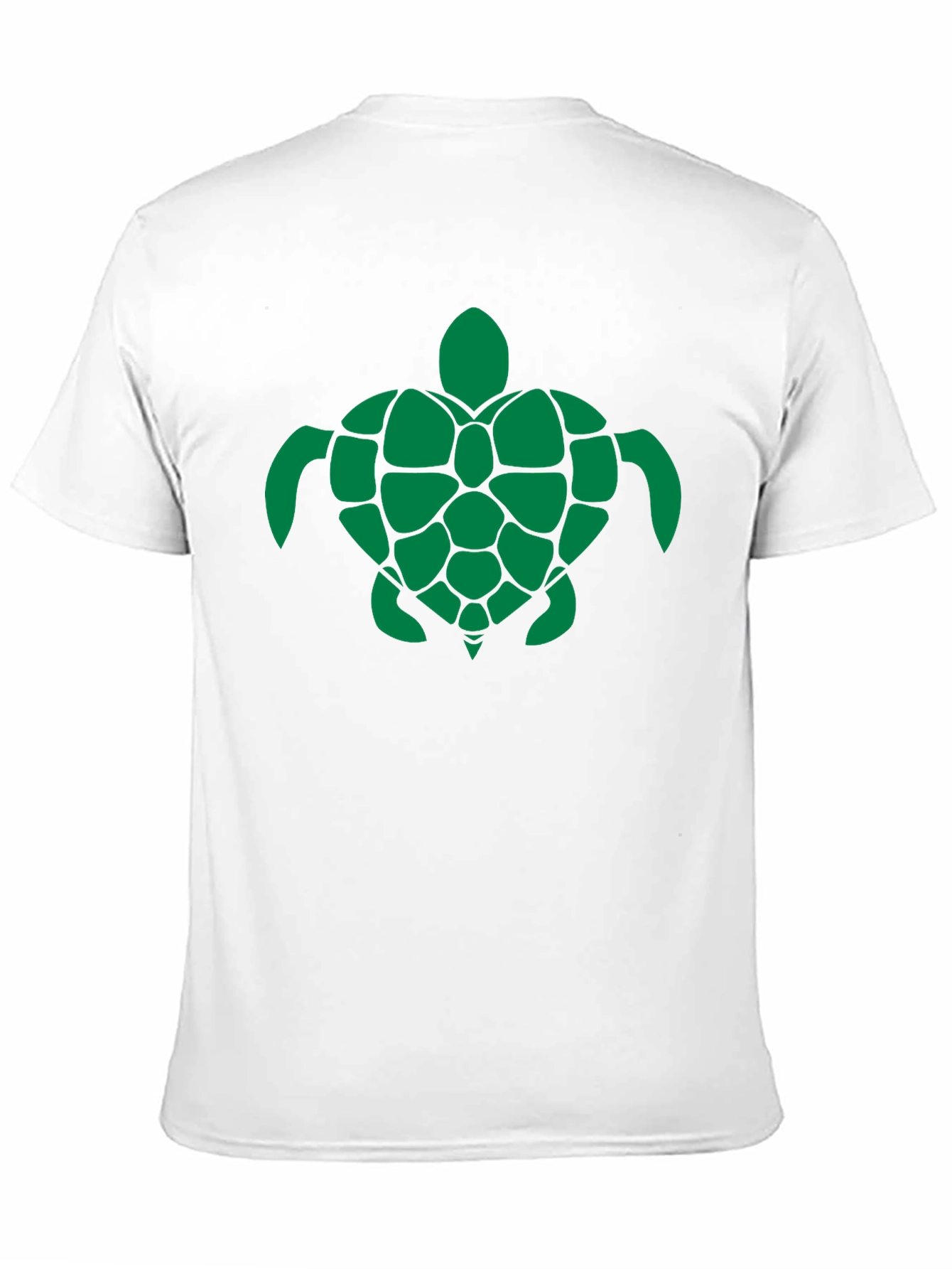 Turtle Graphic Tee - Green Print on Black