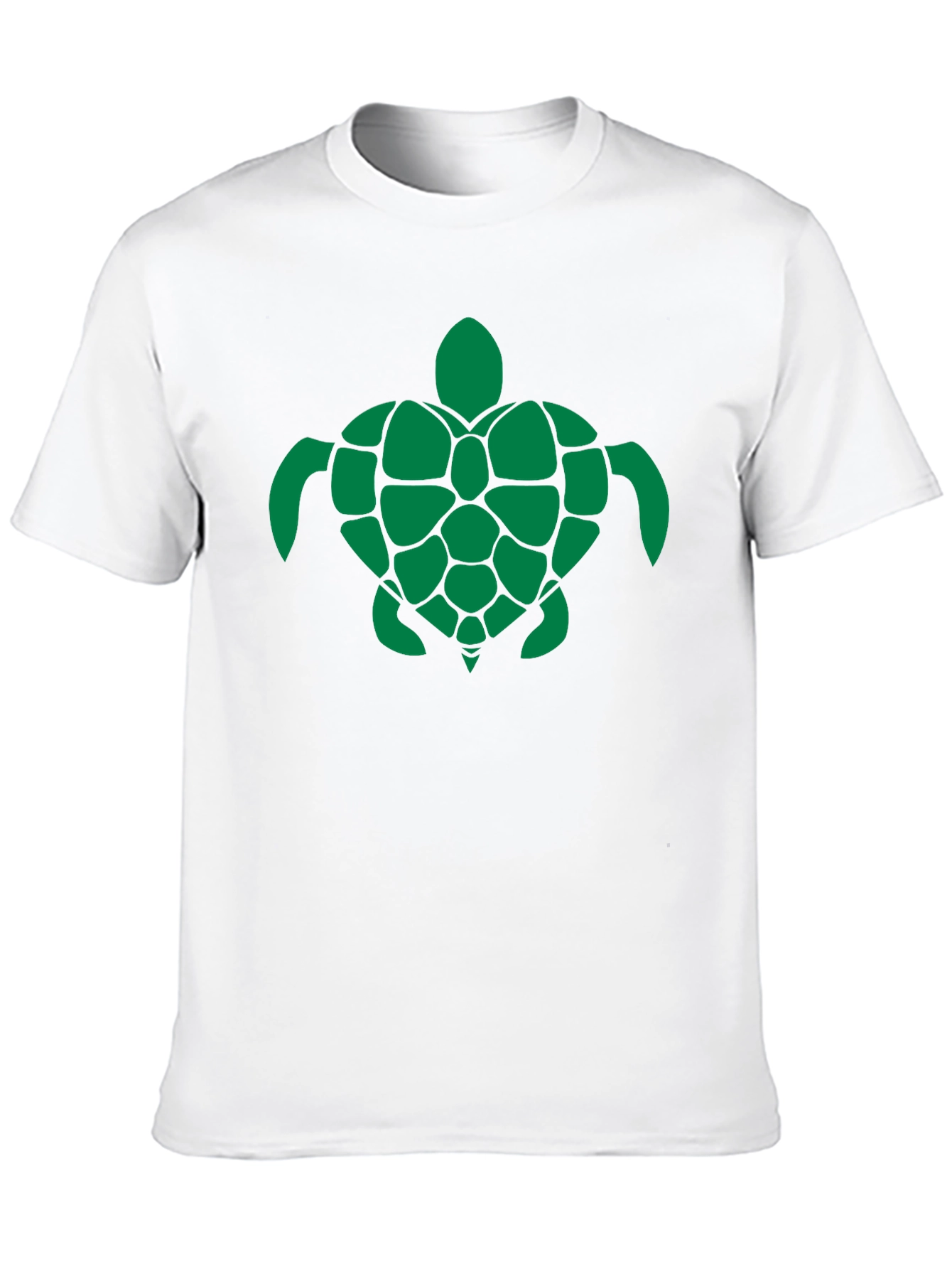 Turtle Graphic Tee - Green Print on Black