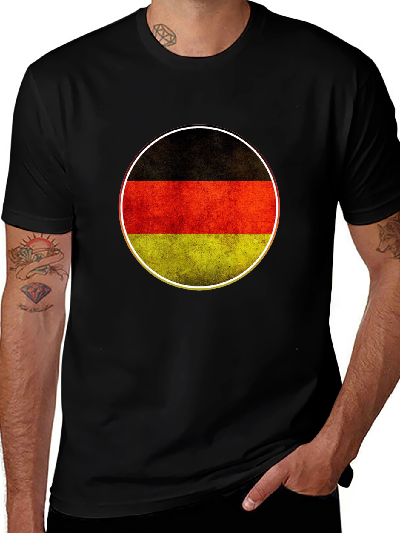 Germany Flag Circle Graphic T-Shirt