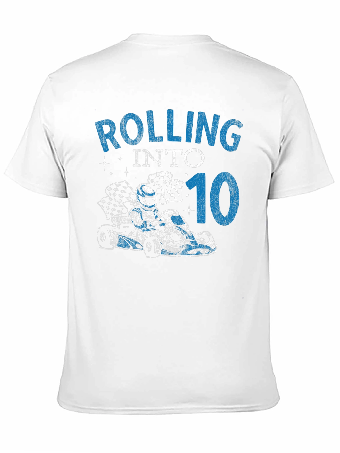 Rolling Into 10 Birthday T-Shirt Go Kart Racing Tee