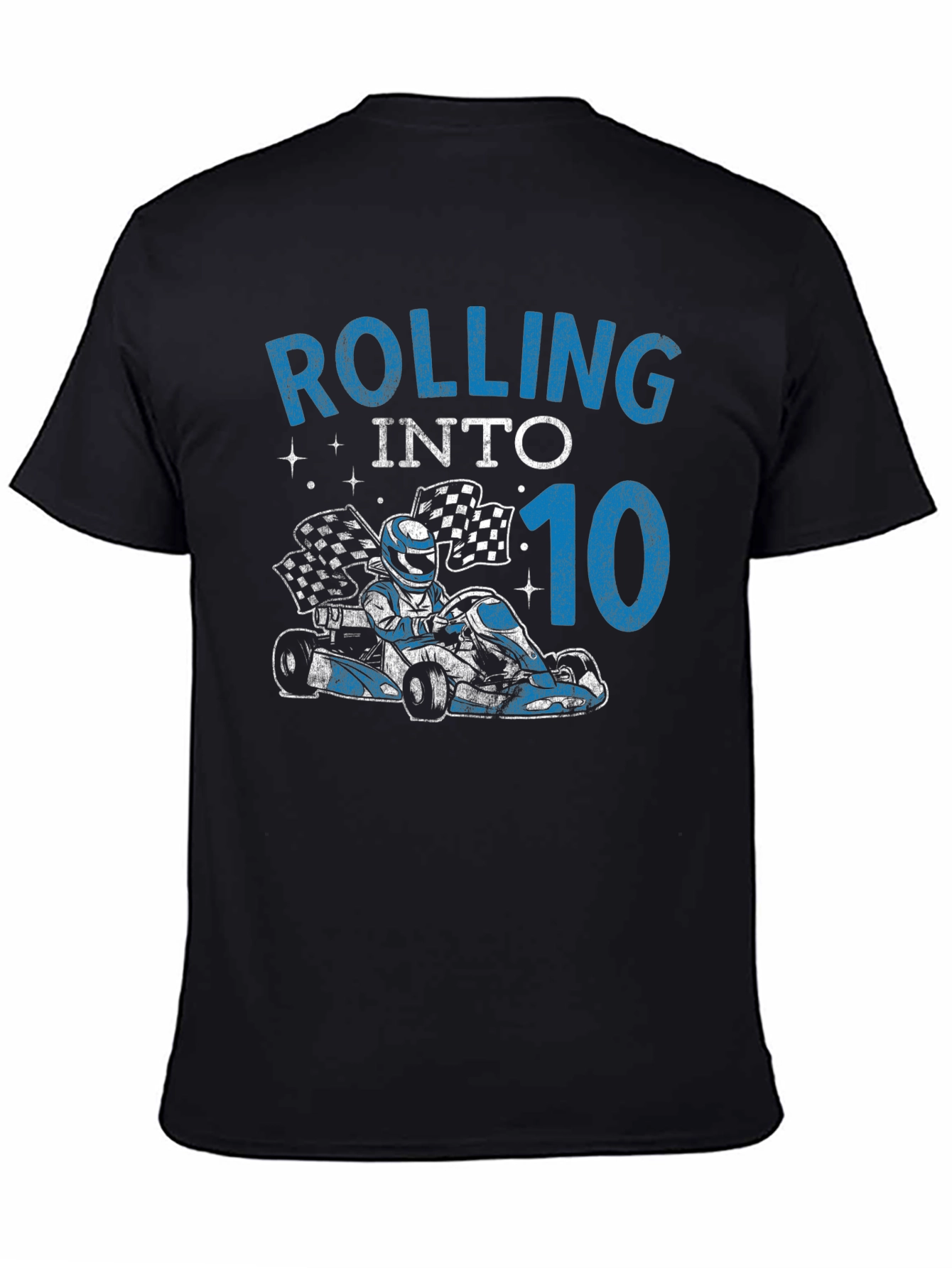 Rolling Into 10 Birthday T-Shirt Go Kart Racing Tee