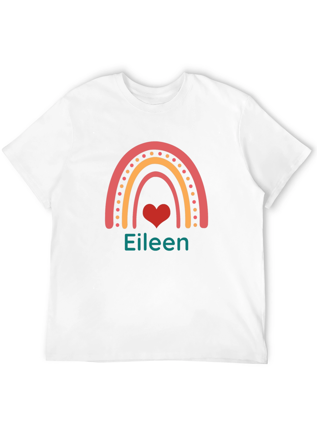Eileen Rainbow Heart Personalized T-Shirt
