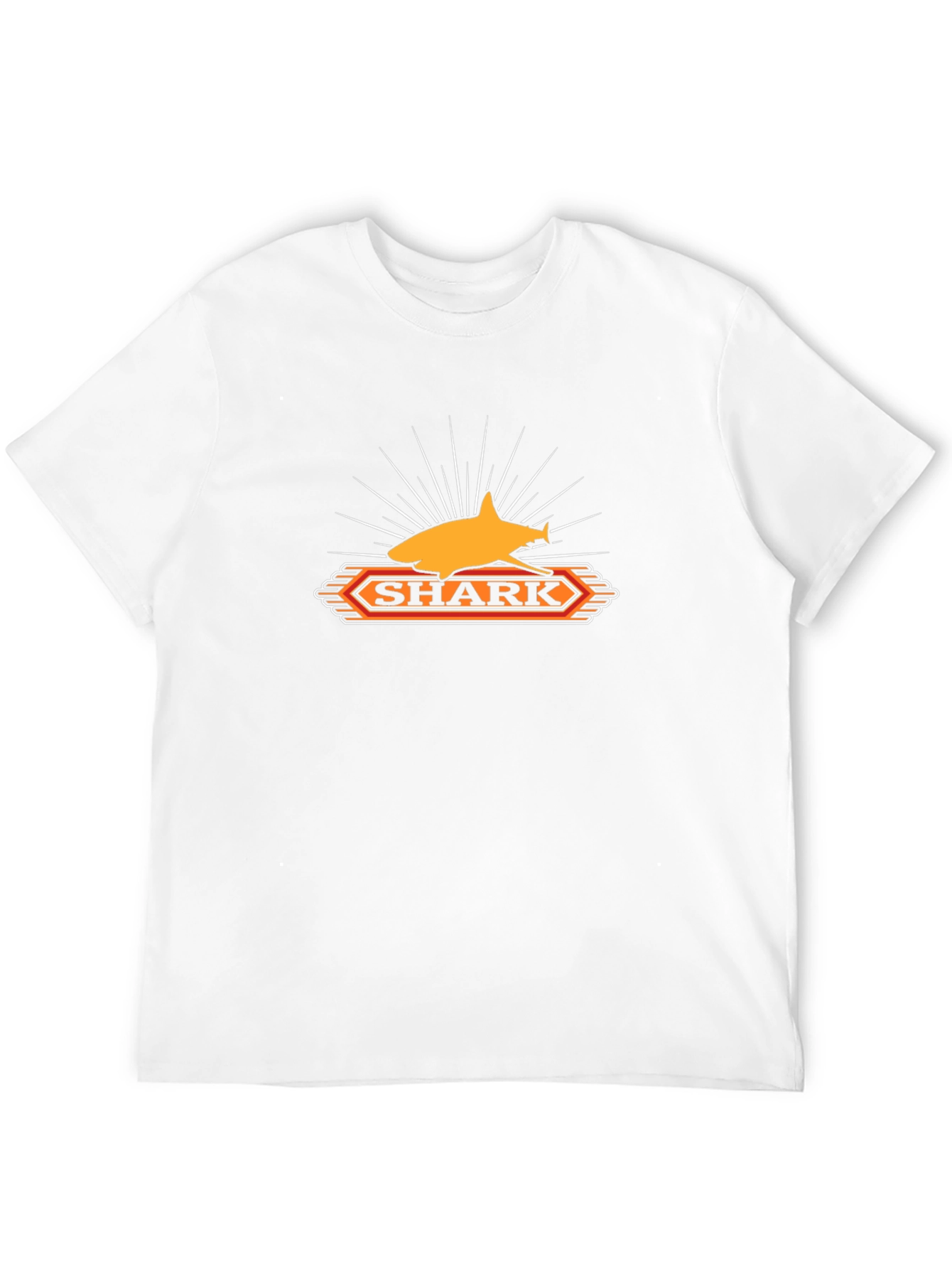 Mens Black Shark Graphic Print T-Shirt