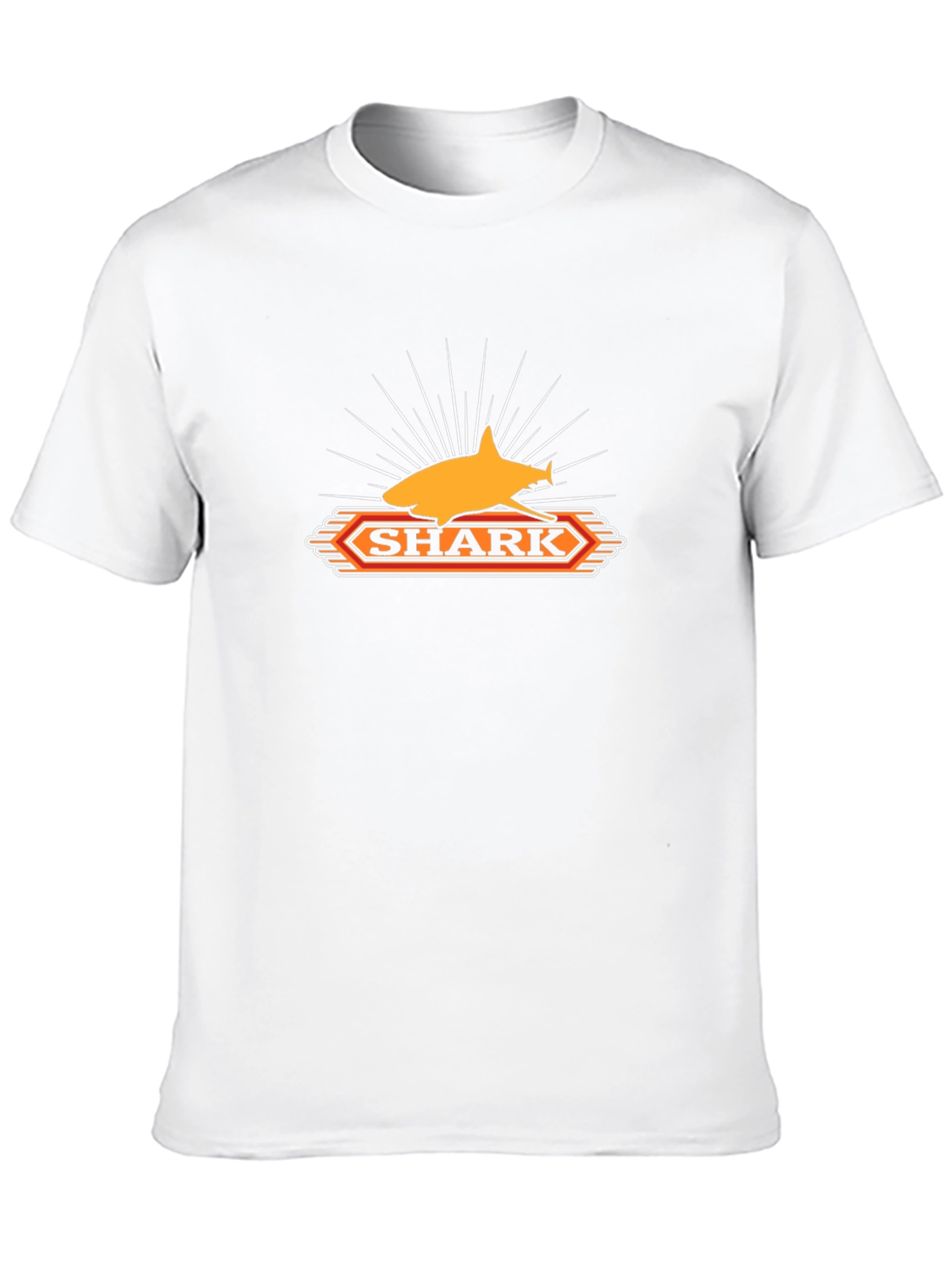 Mens Black Shark Graphic Print T-Shirt