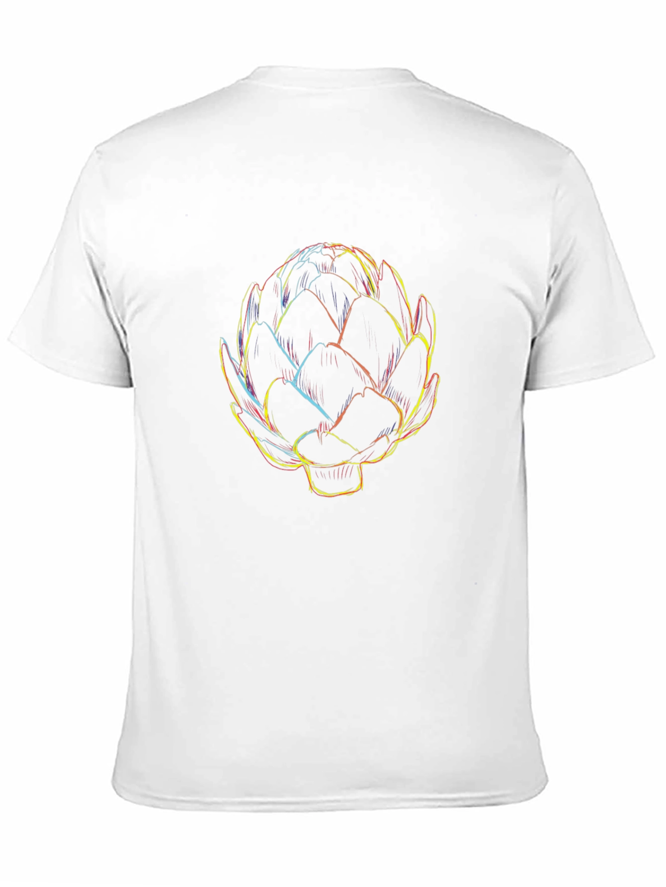 Artichoke Outline Graphic Print Black Tee