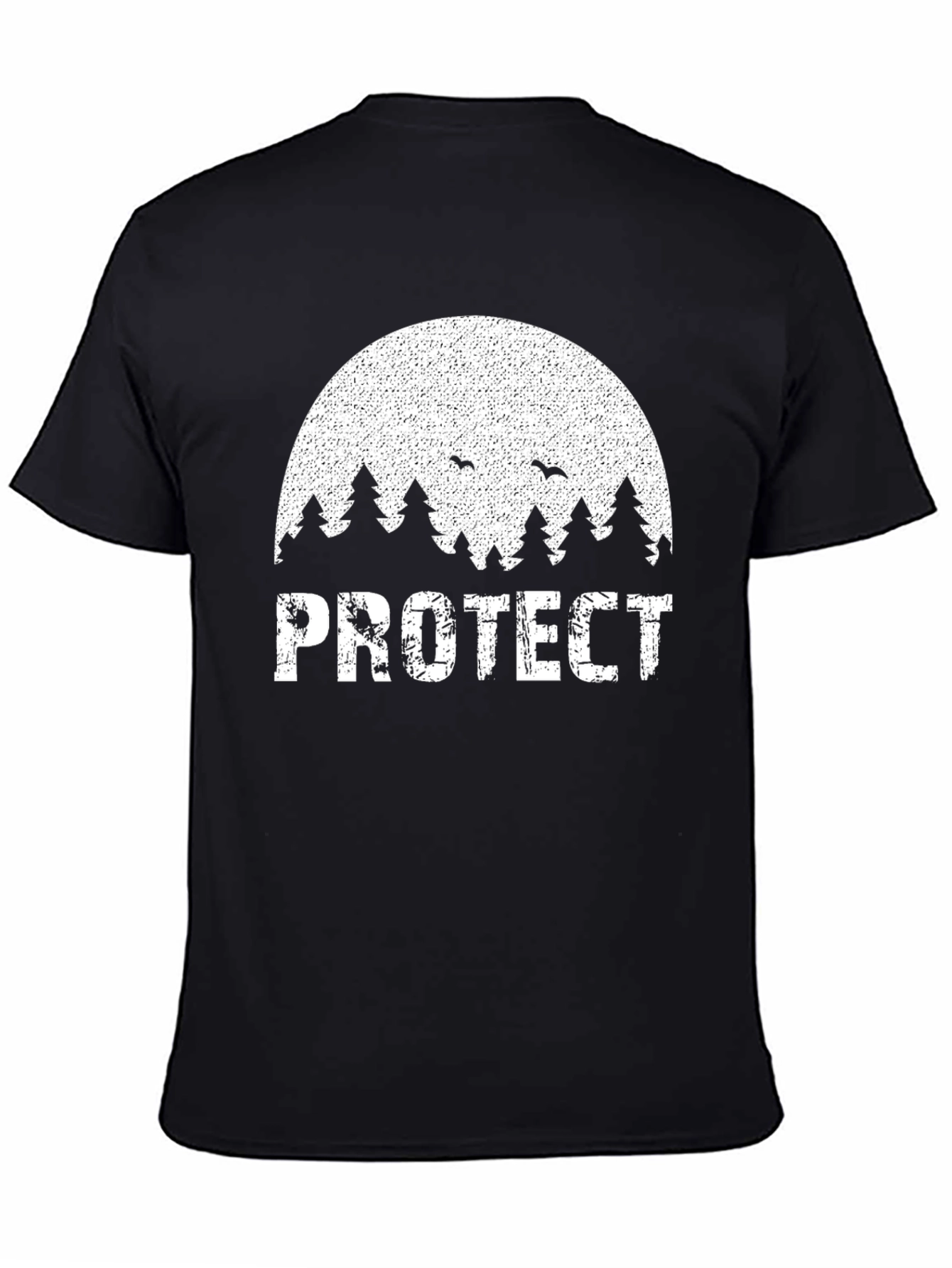 Protect Nature Graphic Tee - Black Cotton Blend