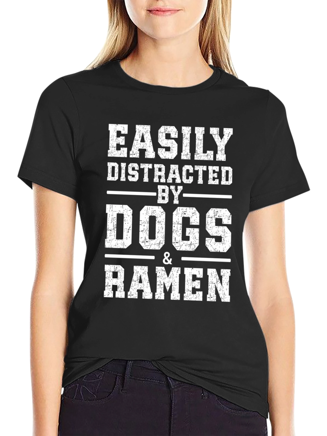 Easily Distracted by Dogs & Ramen Graphic Tee
