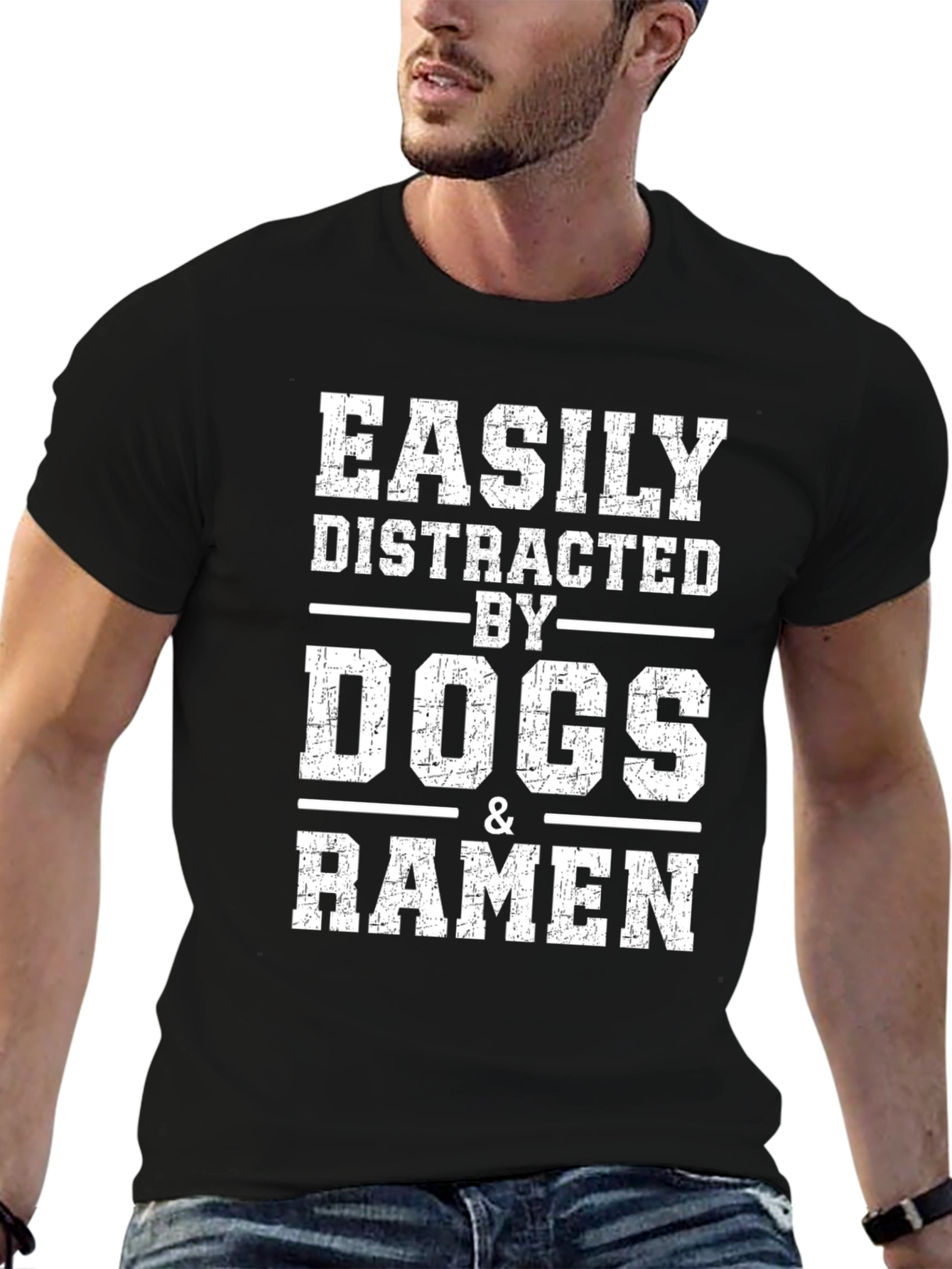 Easily Distracted by Dogs & Ramen Graphic Tee
