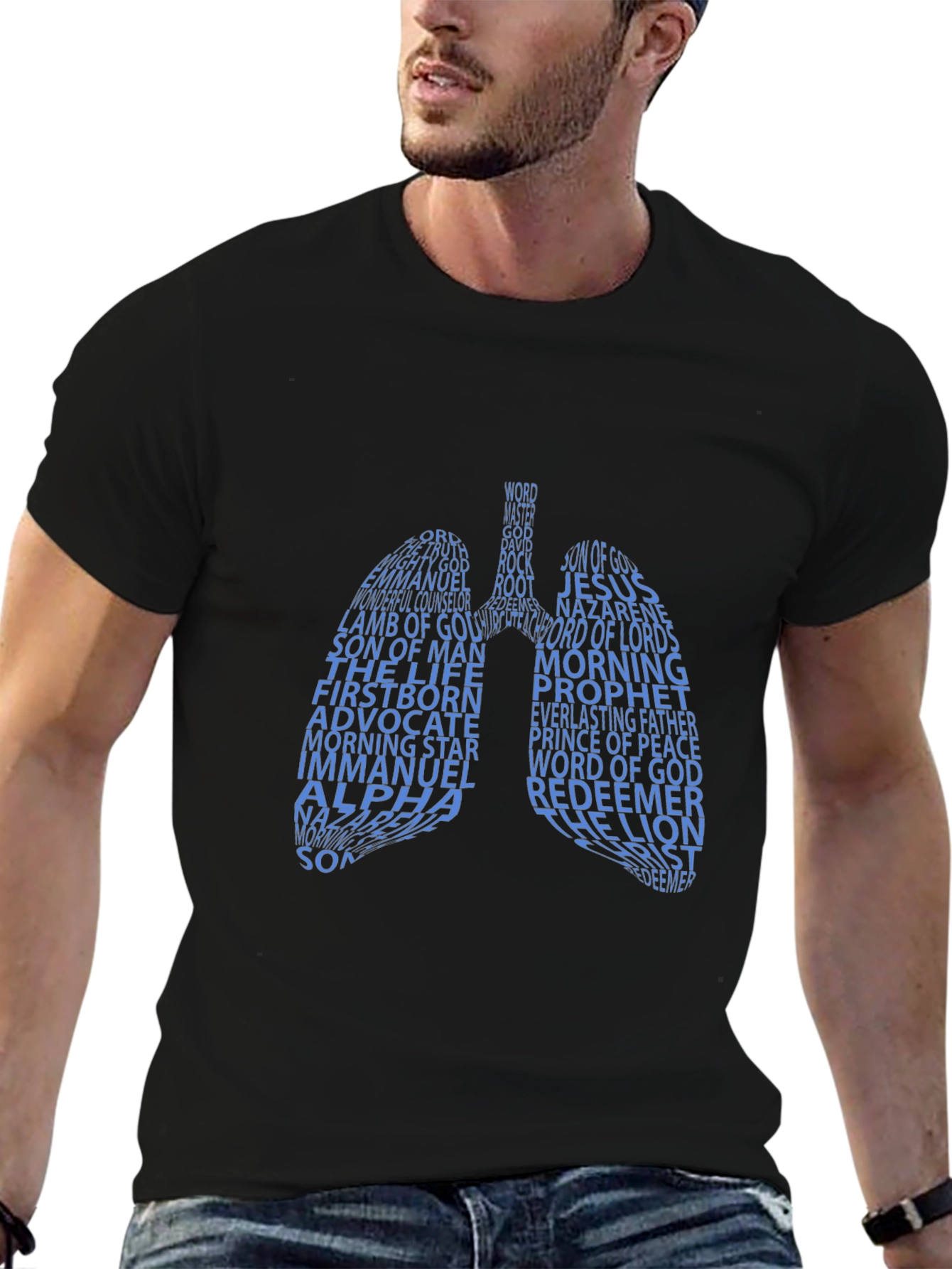 Word of God Lung Graphic T-Shirt - Black