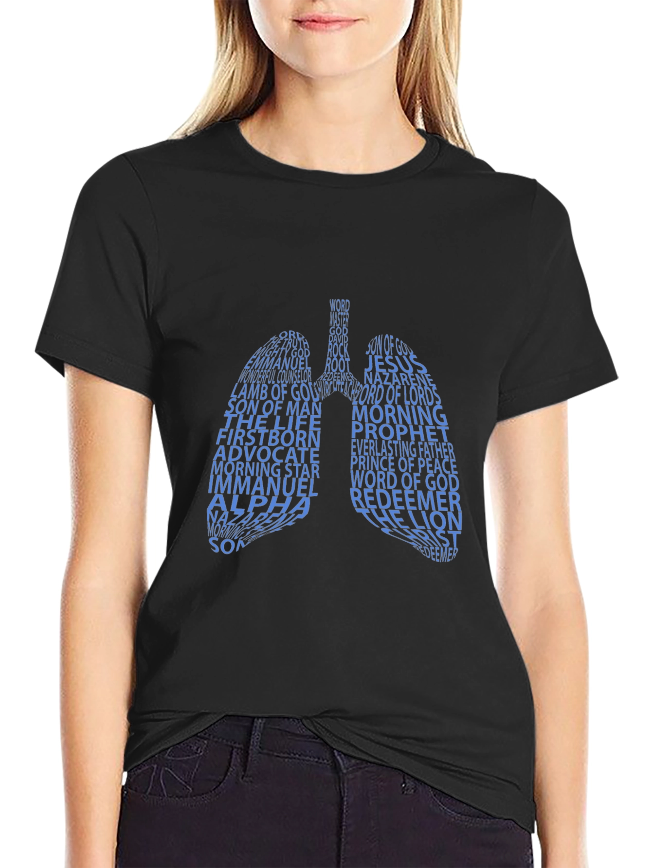 Word of God Lung Graphic T-Shirt - Black