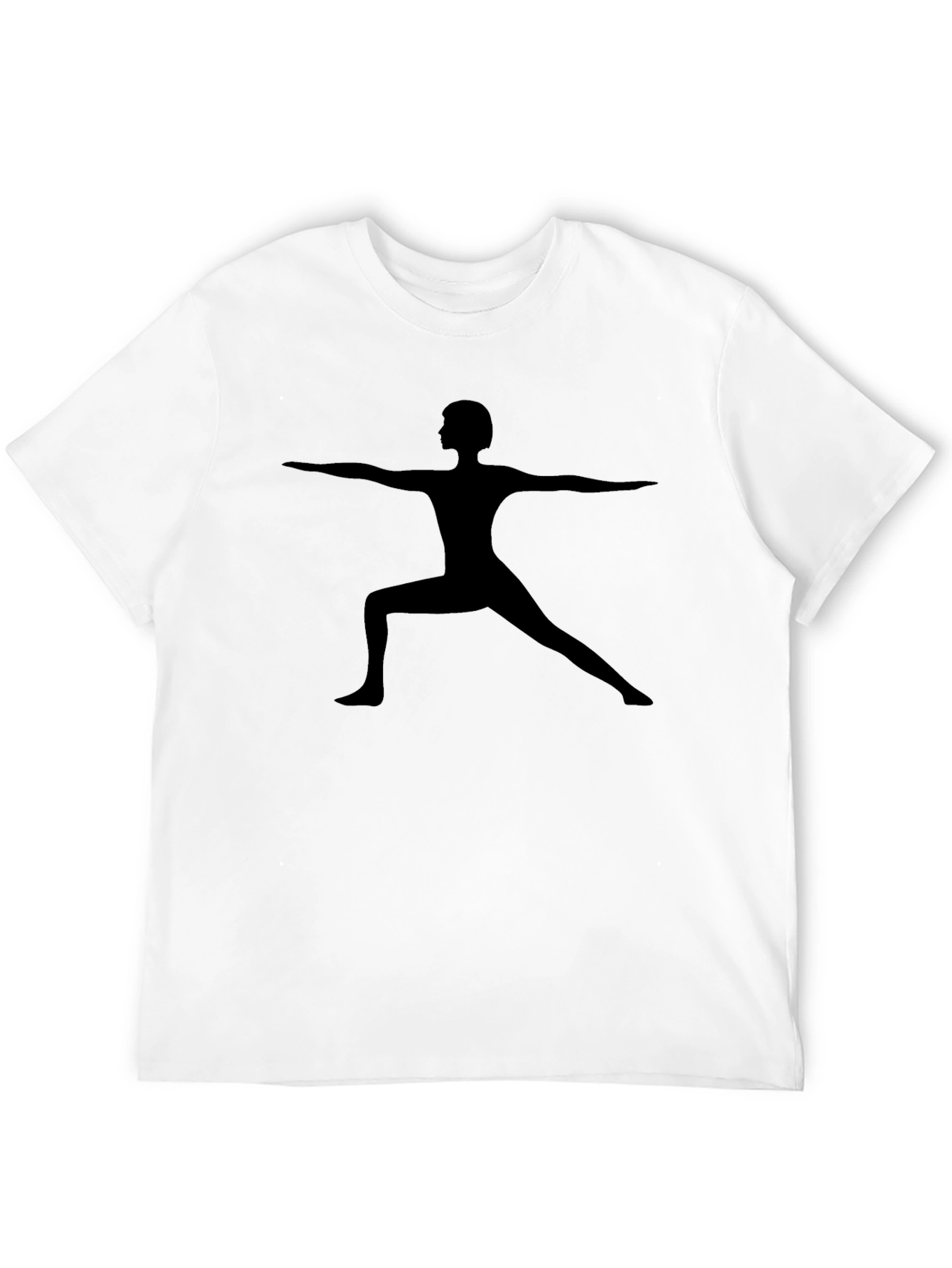 Yoga Pose Silhouette Black T-Shirt
