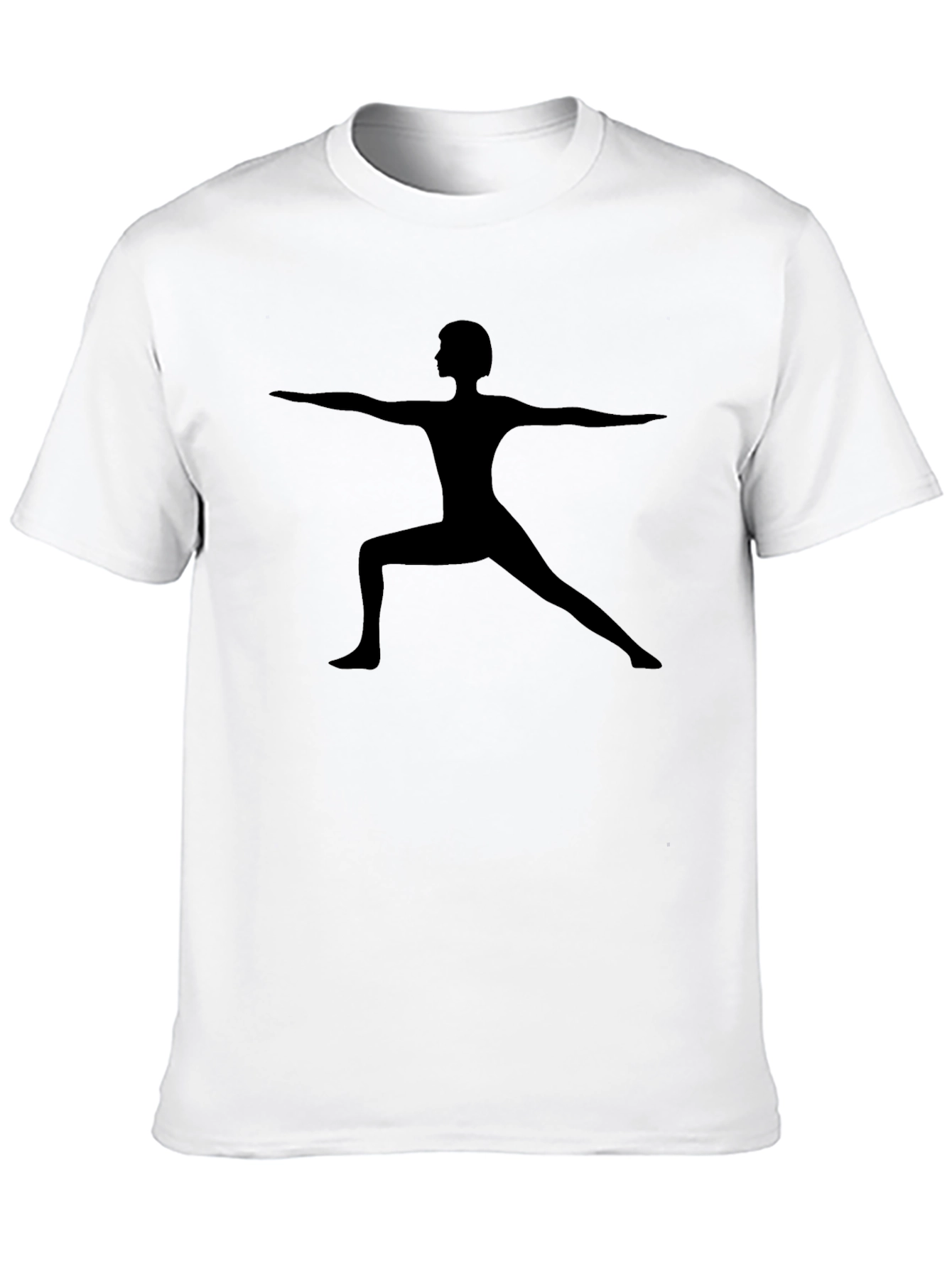 Yoga Pose Silhouette Black T-Shirt