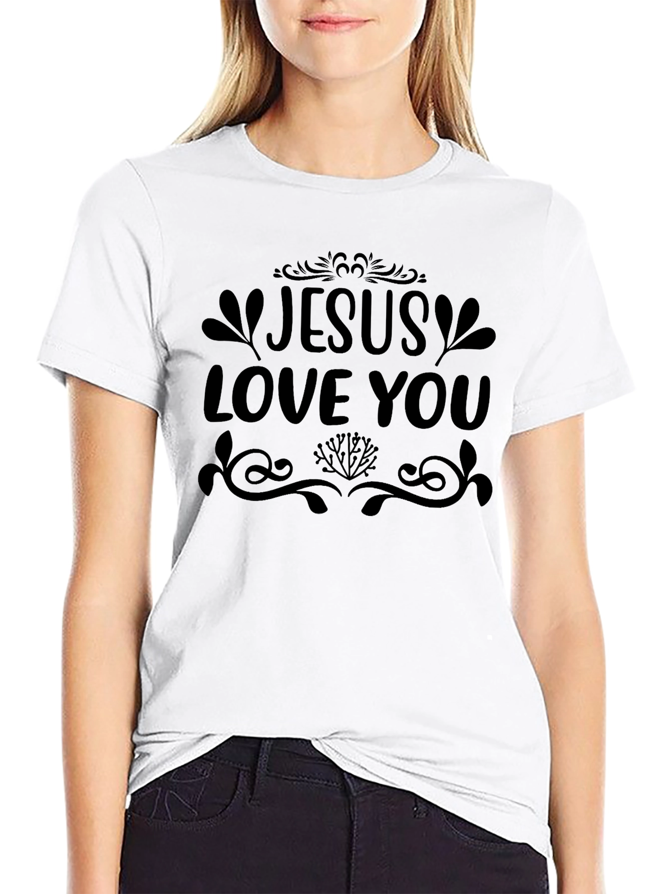 Jesus Love You Black Graphic Tee