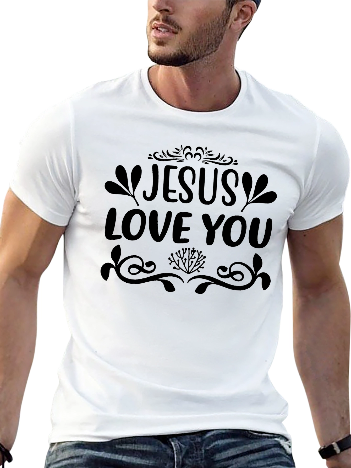 Jesus Love You Black Graphic Tee