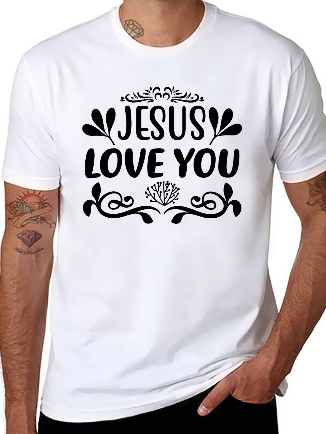 Jesus Love You Black Graphic Tee