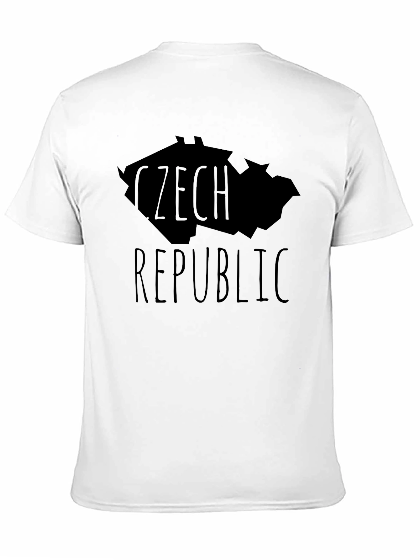 Czech Republic Map T-Shirt - Mens Black Graphic Tee
