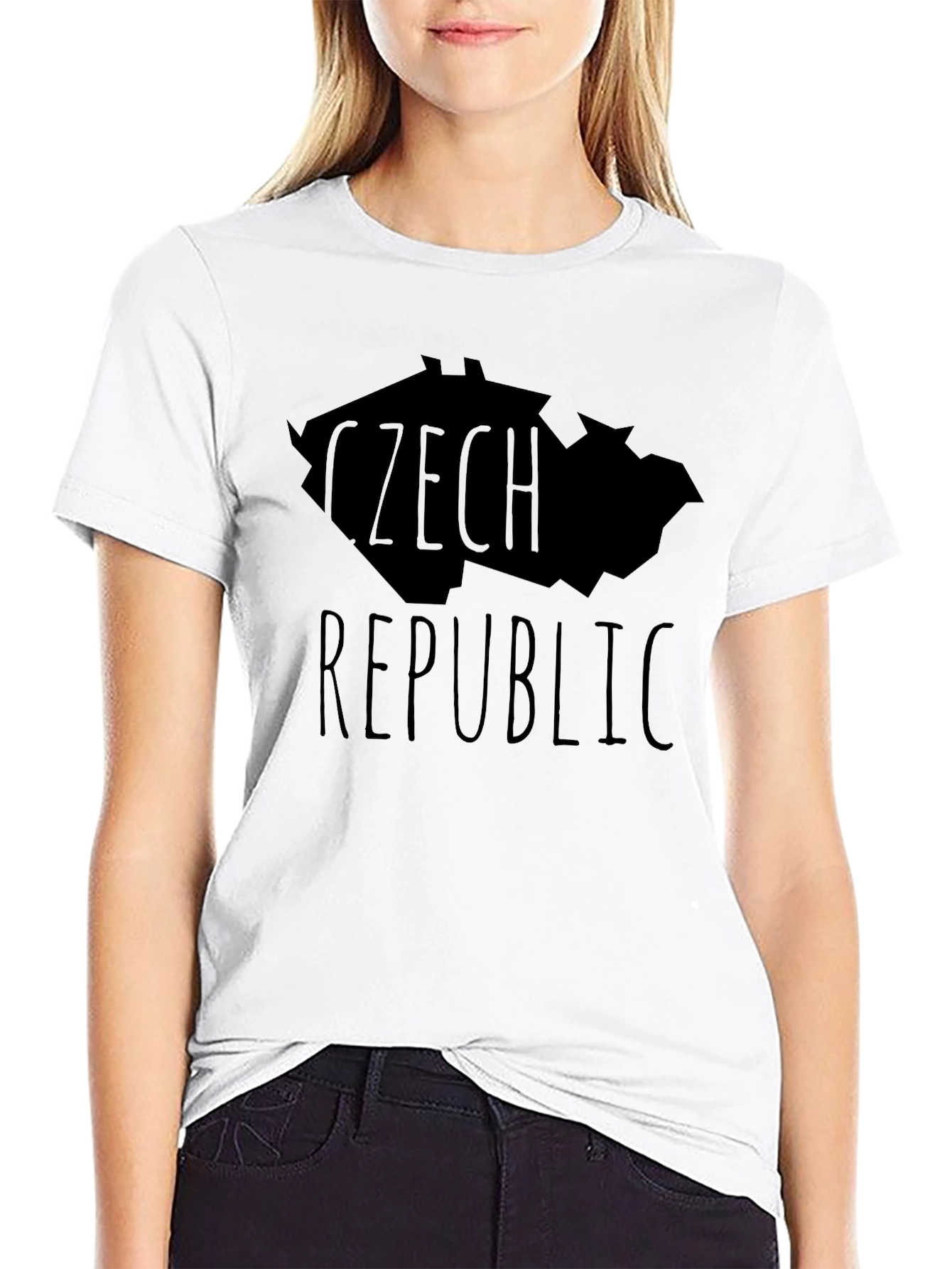 Czech Republic Map T-Shirt - Mens Black Graphic Tee