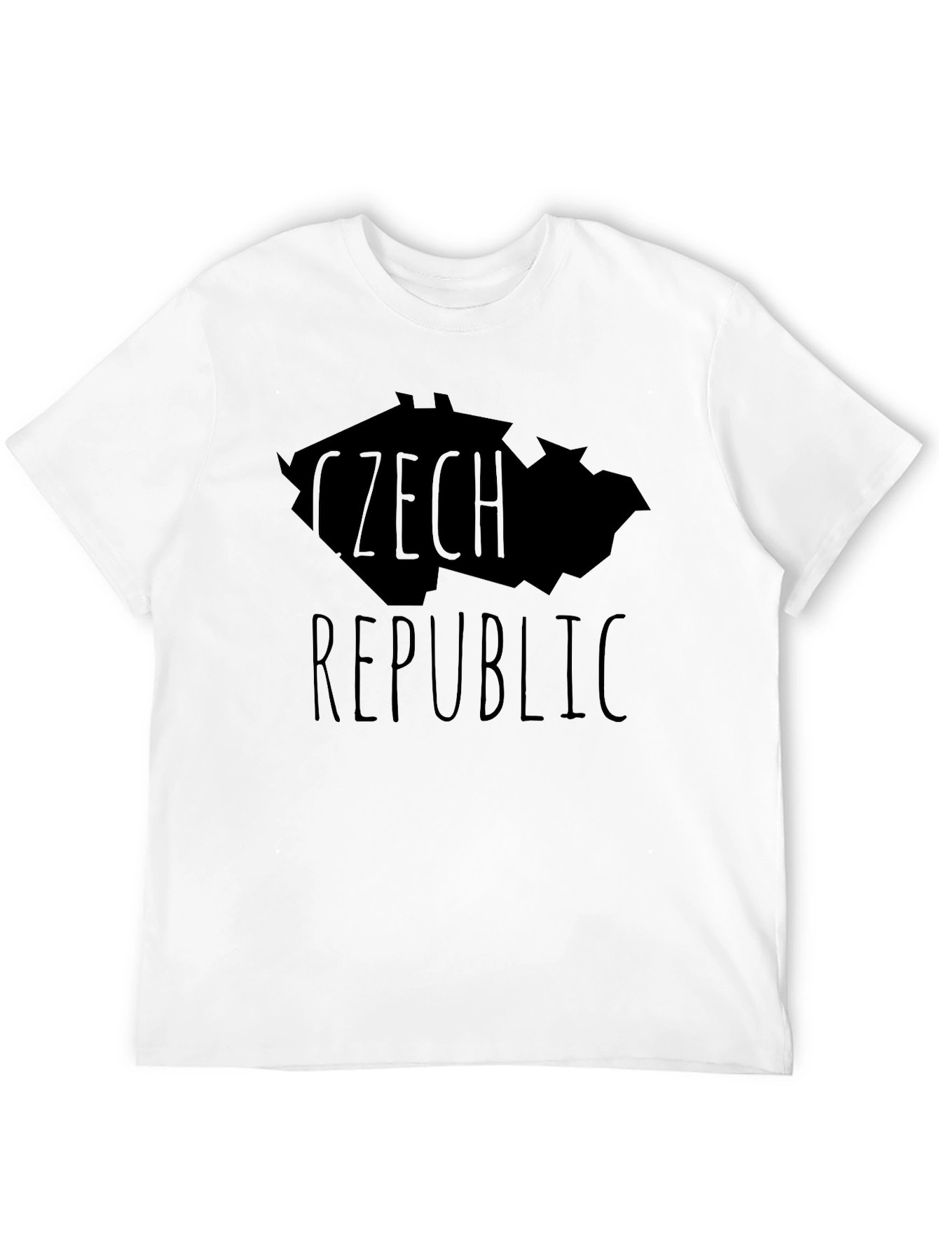 Czech Republic Map T-Shirt - Mens Black Graphic Tee