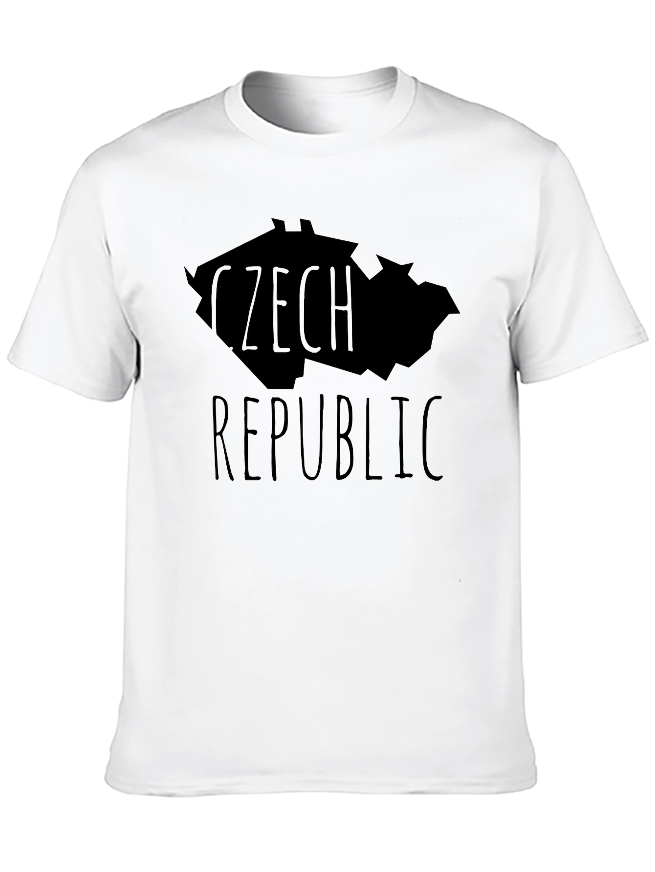 Czech Republic Map T-Shirt - Mens Black Graphic Tee