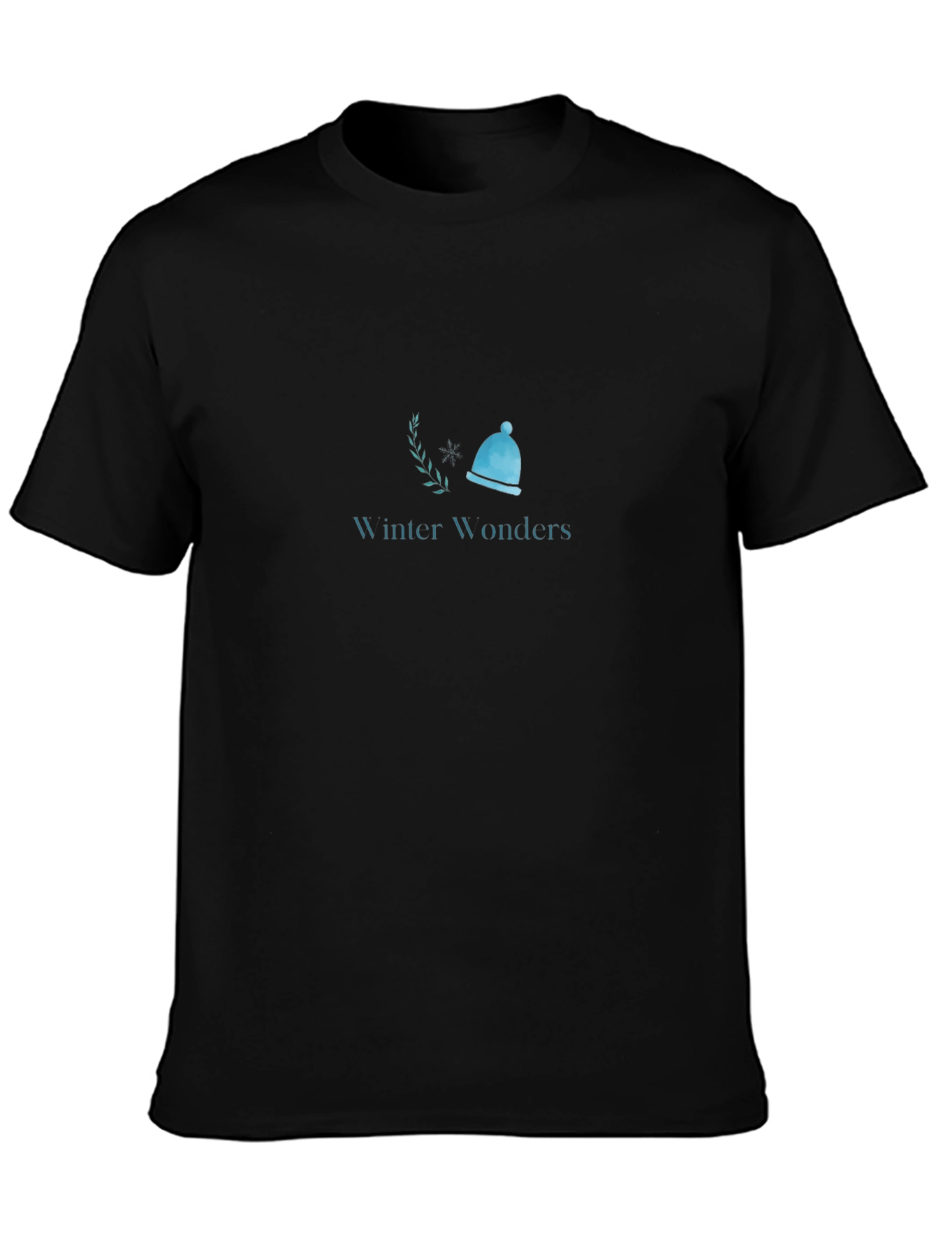 Winter Wonders Black Graphic Tee