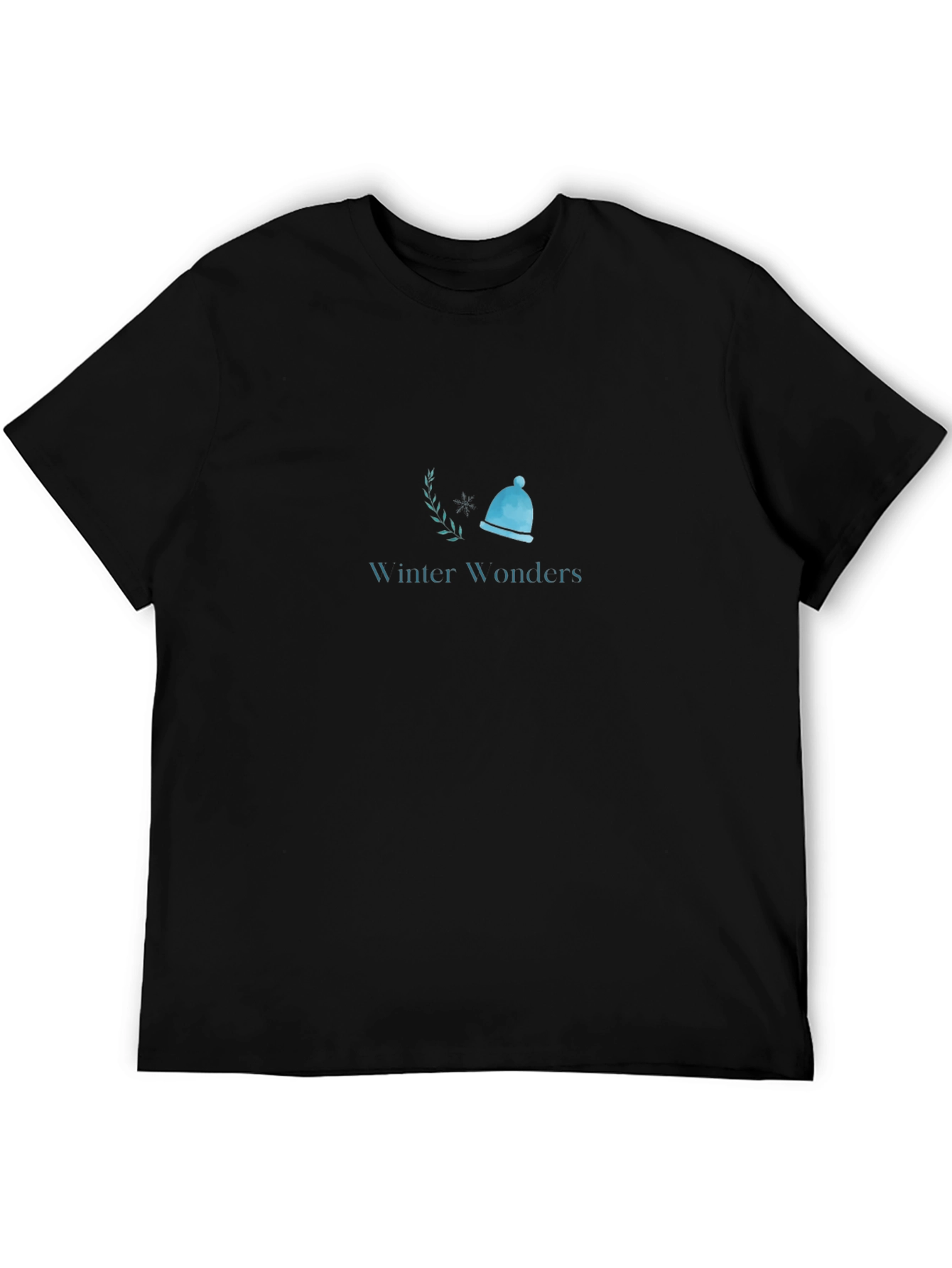 Winter Wonders Black Graphic Tee