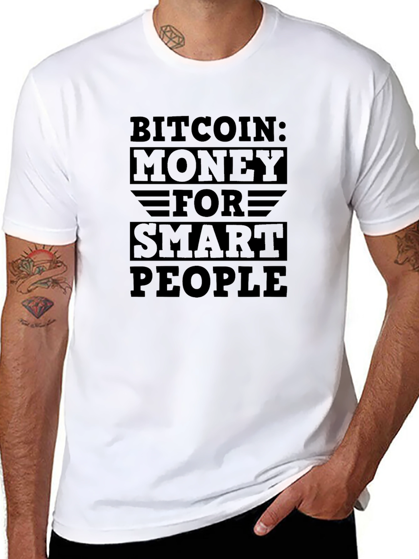 Bitcoin Smart People Black T-Shirt