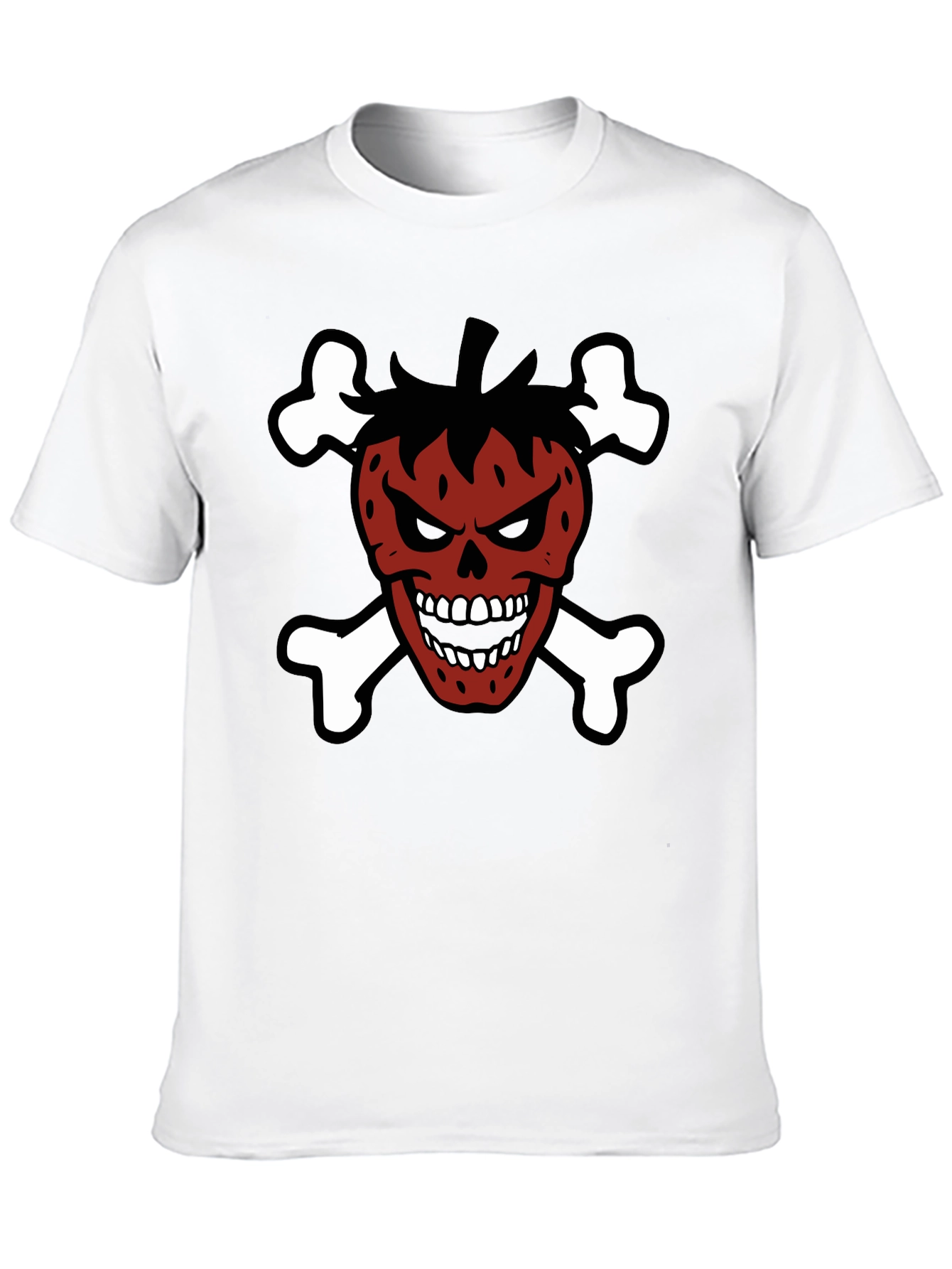 Strawberry Skull & Crossbones Graphic T-Shirt