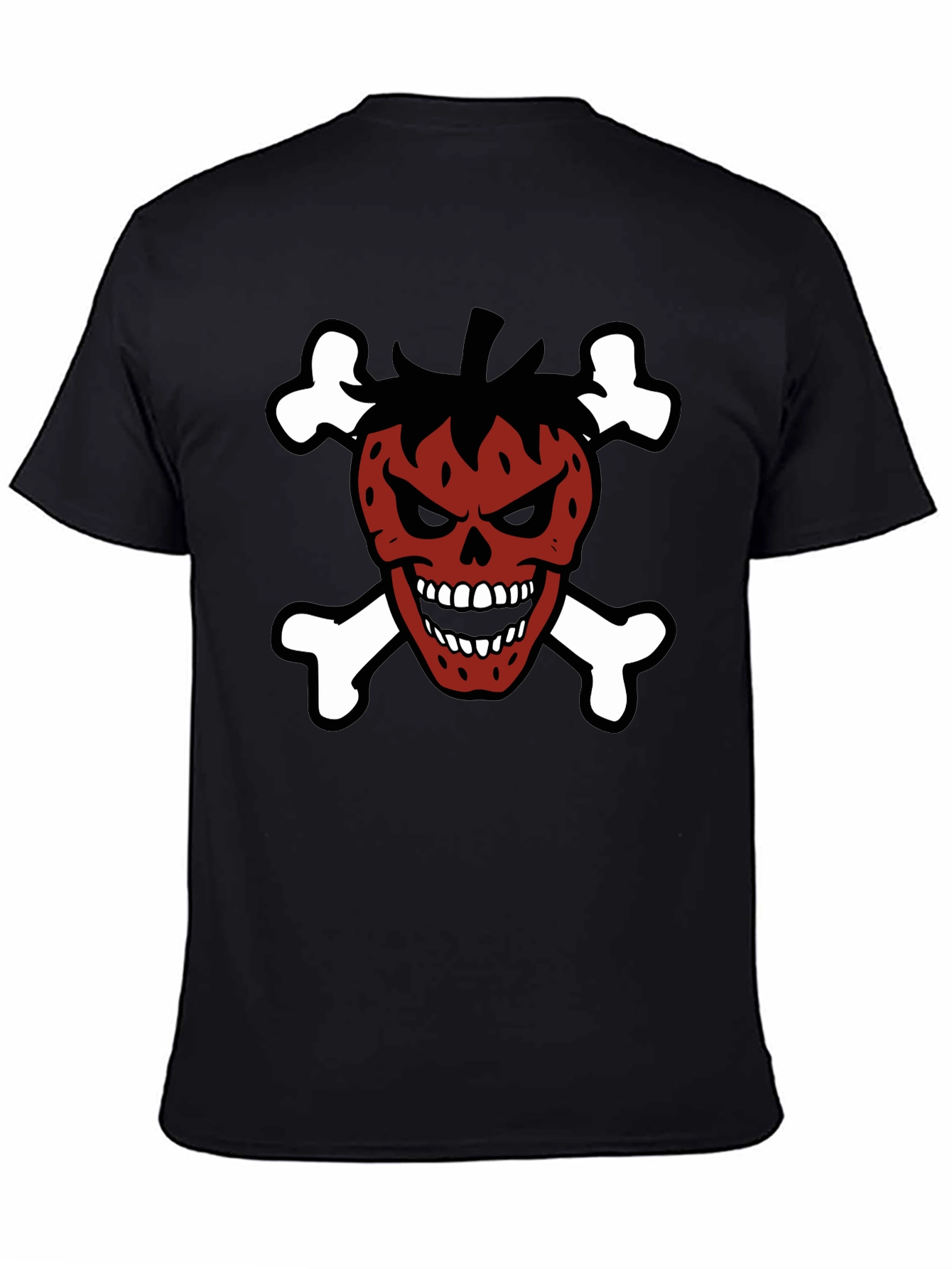 Strawberry Skull & Crossbones Graphic T-Shirt